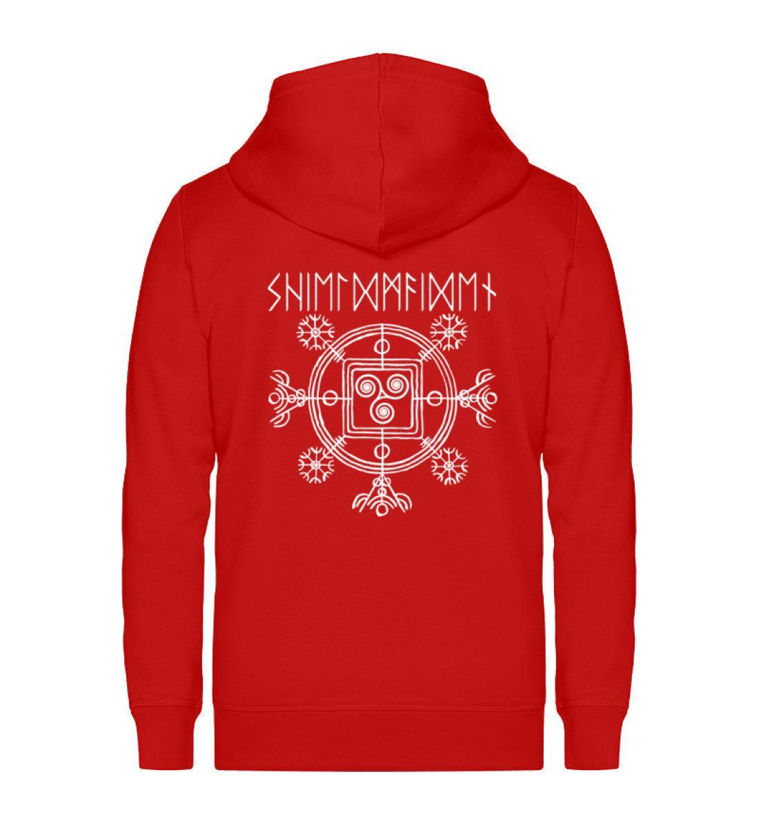 Schildmaiden Zip-Hoodie mit Triskele – Symbol der Kraft und Weisheit - Nordic Viking Wear