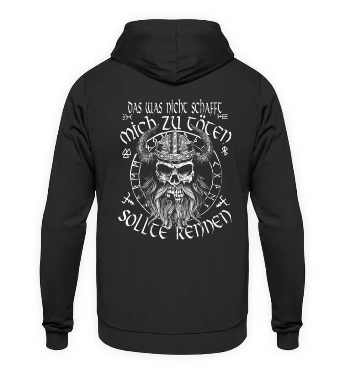 "Humorvoller Wikinger-Hoodie – 'Das was nicht schafft mich zu töten, sollte rennen'" - Nordic Viking Wear