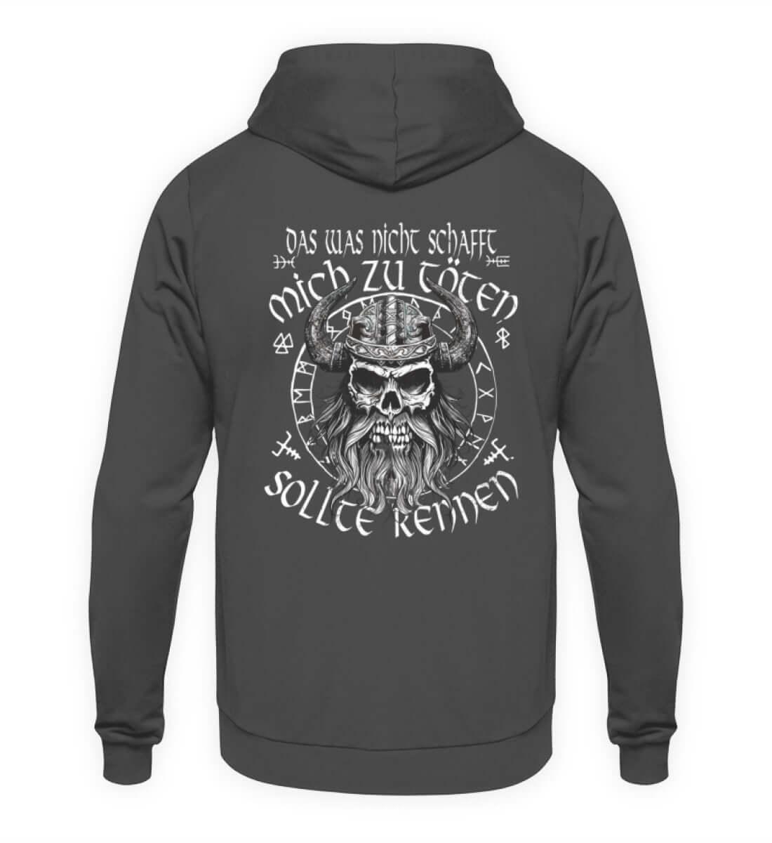 "Humorvoller Wikinger-Hoodie – 'Das was nicht schafft mich zu töten, sollte rennen'" - Nordic Viking Wear