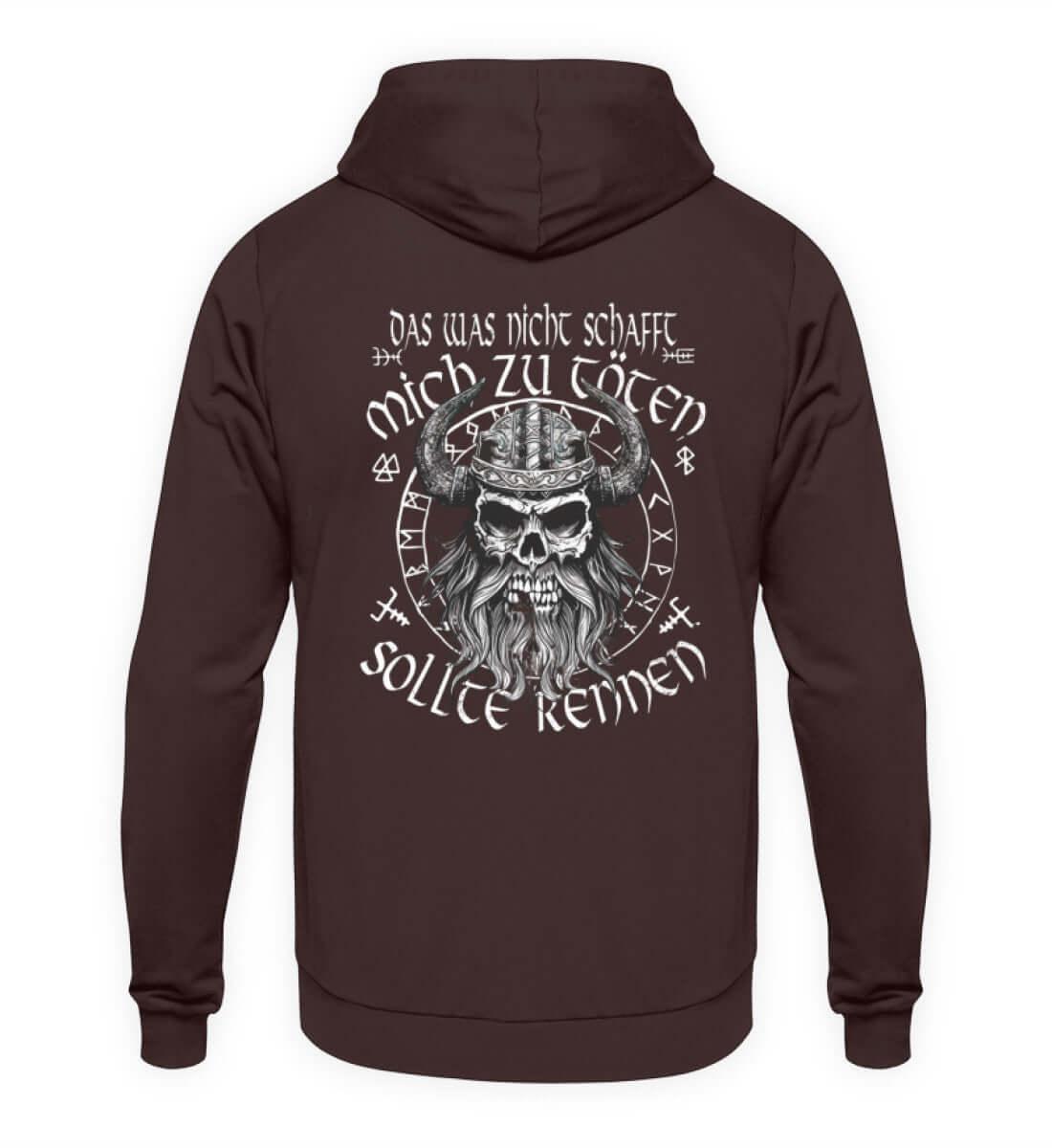 "Humorvoller Wikinger-Hoodie – 'Das was nicht schafft mich zu töten, sollte rennen'" - Nordic Viking Wear