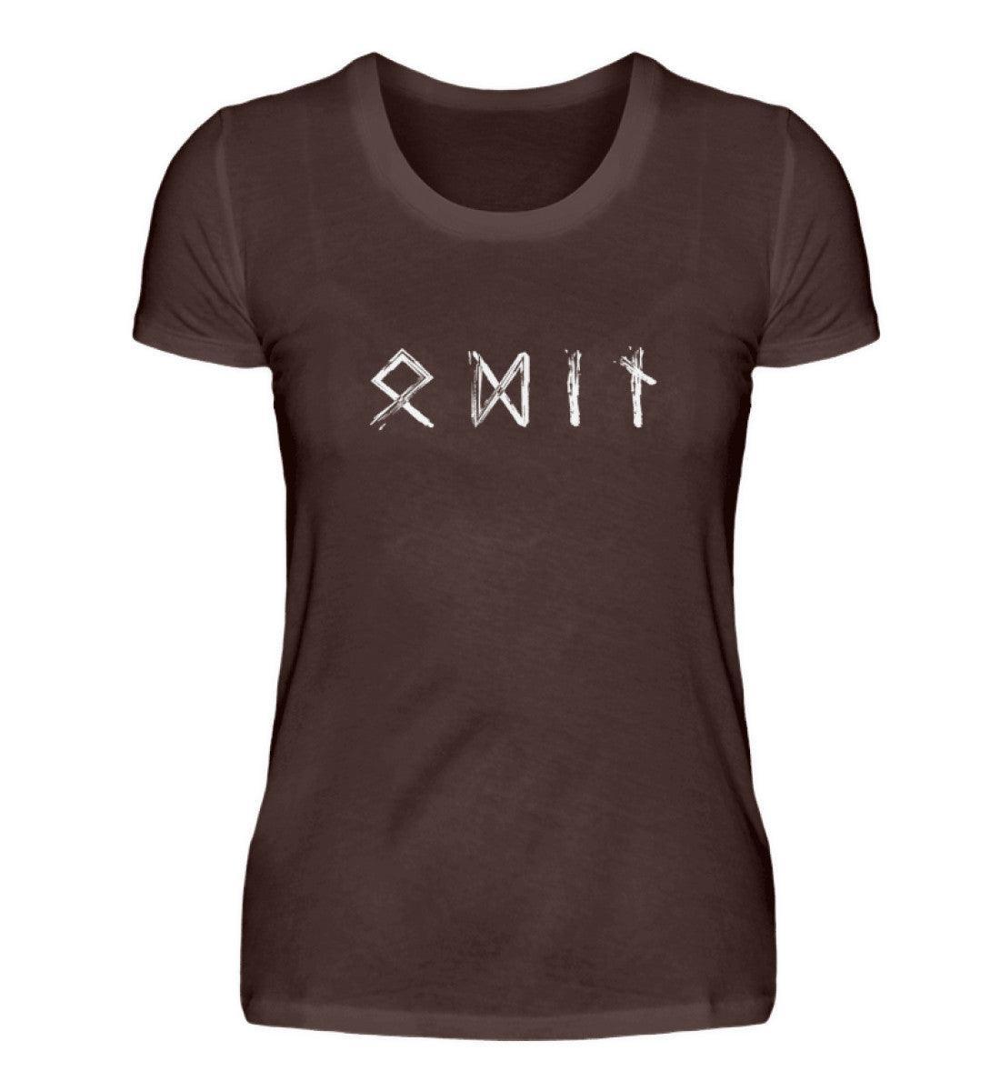 Odin Runenschrift Schildmaiden Premiumshirt - Wikinger Götter Tee - Nordisches Symbol Shirt - Nordic Viking Wear
