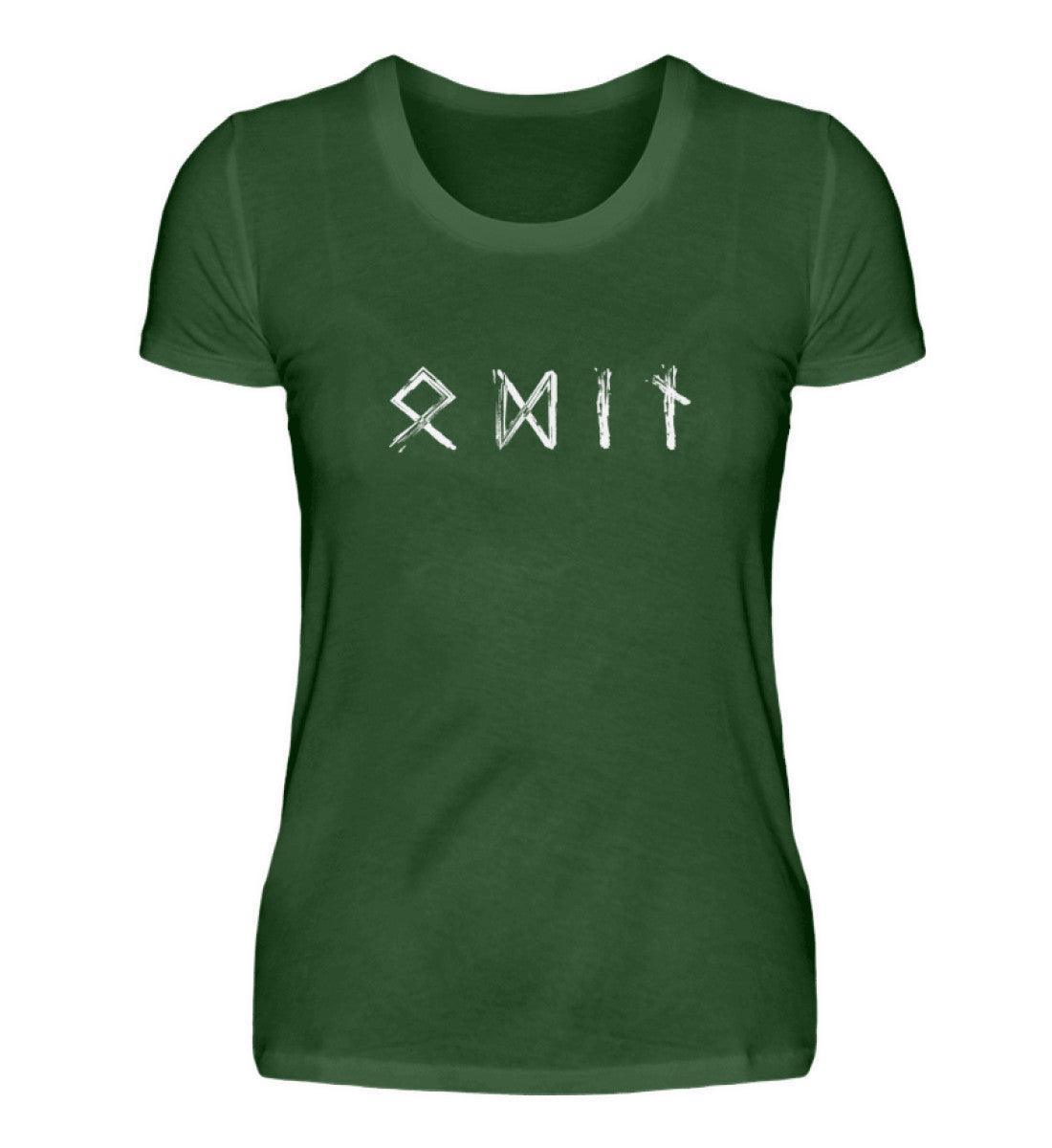 Odin Runenschrift Schildmaiden Premiumshirt - Wikinger Götter Tee - Nordisches Symbol Shirt - Nordic Viking Wear
