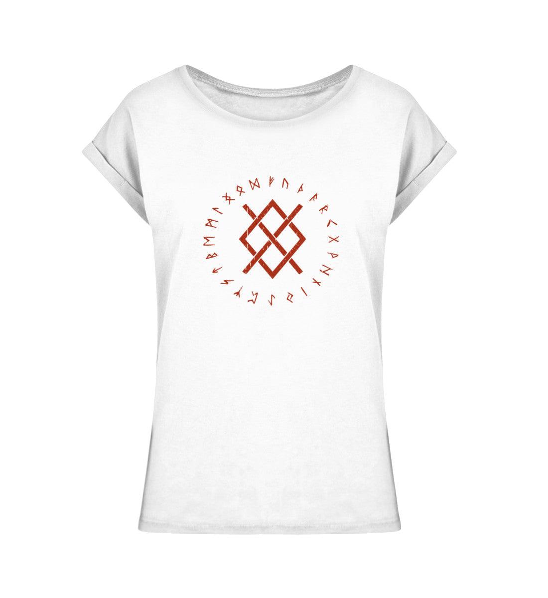 Schildmaiden Extendet Shirt – „Runenkreis mit Schutzsymbol“-Design - Nordic Viking Wear