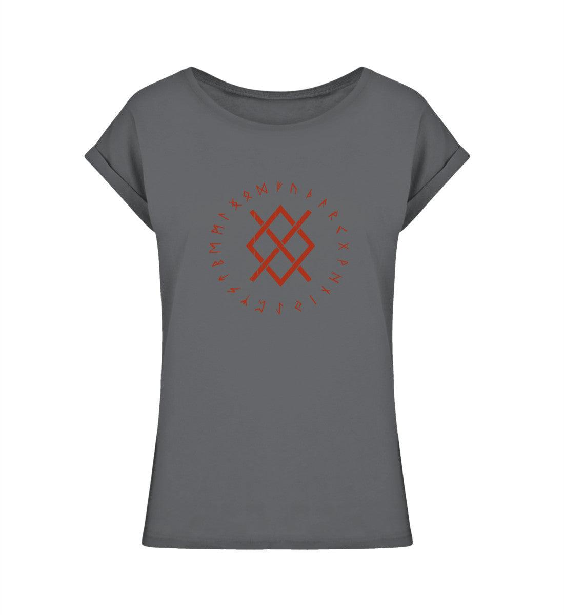 Schildmaiden Extendet Shirt – „Runenkreis mit Schutzsymbol“-Design - Nordic Viking Wear