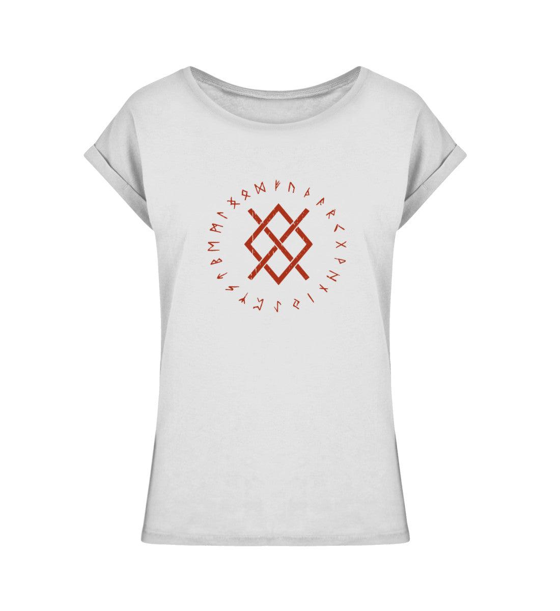 Schildmaiden Extendet Shirt – „Runenkreis mit Schutzsymbol“-Design - Nordic Viking Wear