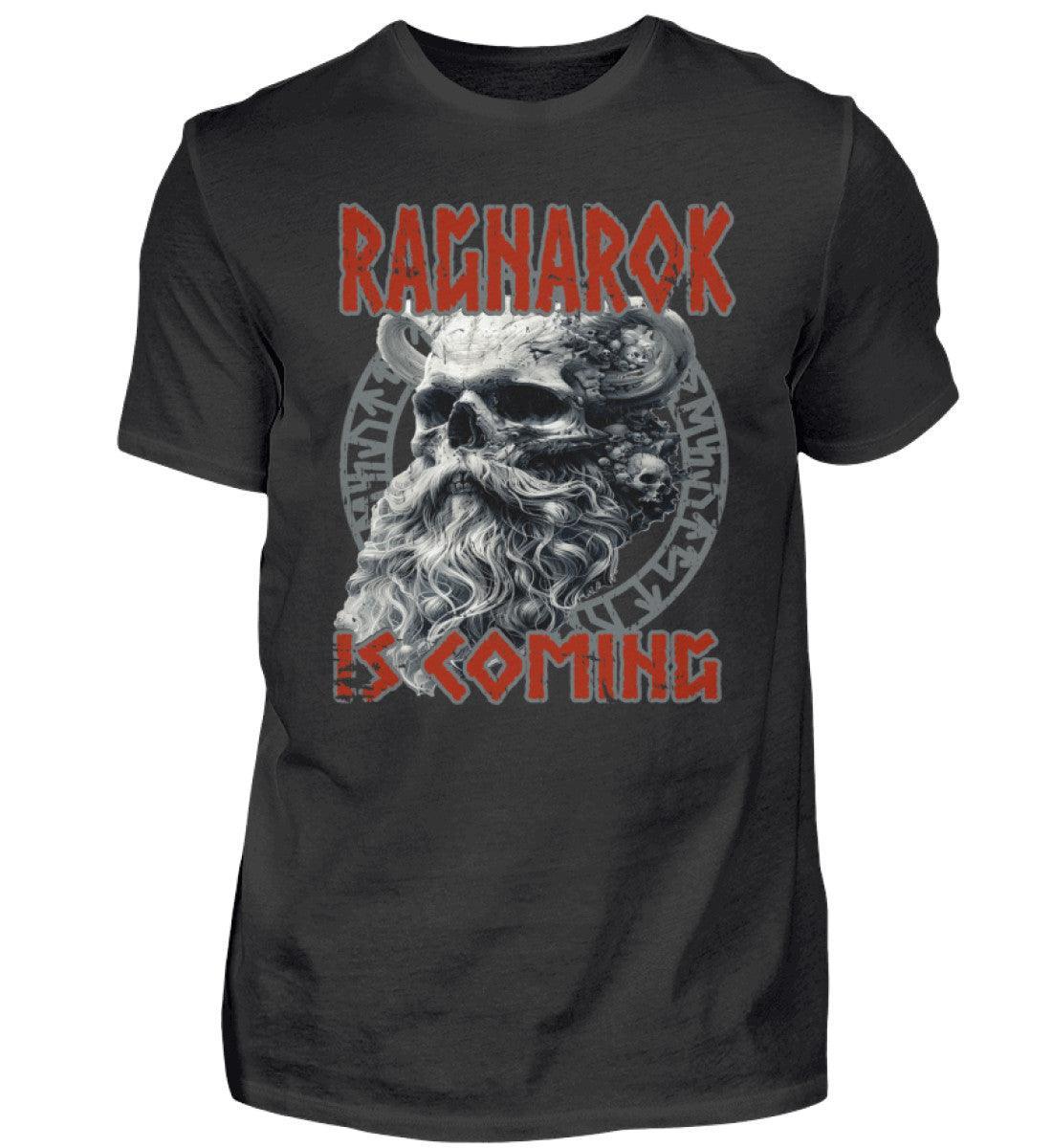 Wikinger-Shirt "Ragnarok is Coming" – Nordische Mythologie, Krieger-Skull-Design - Nordic Viking Wear