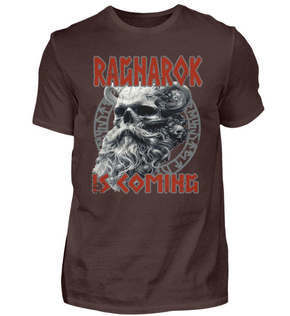 Wikinger-Shirt "Ragnarok is Coming" – Nordische Mythologie, Krieger-Skull-Design - Nordic Viking Wear