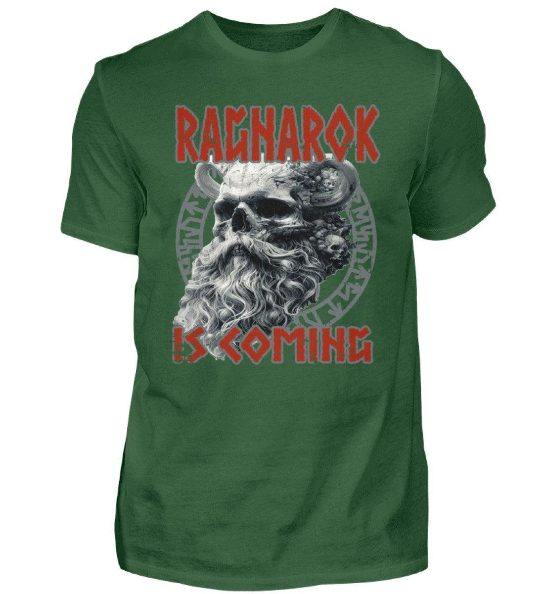 Wikinger-Shirt "Ragnarok is Coming" – Nordische Mythologie, Krieger-Skull-Design - Nordic Viking Wear