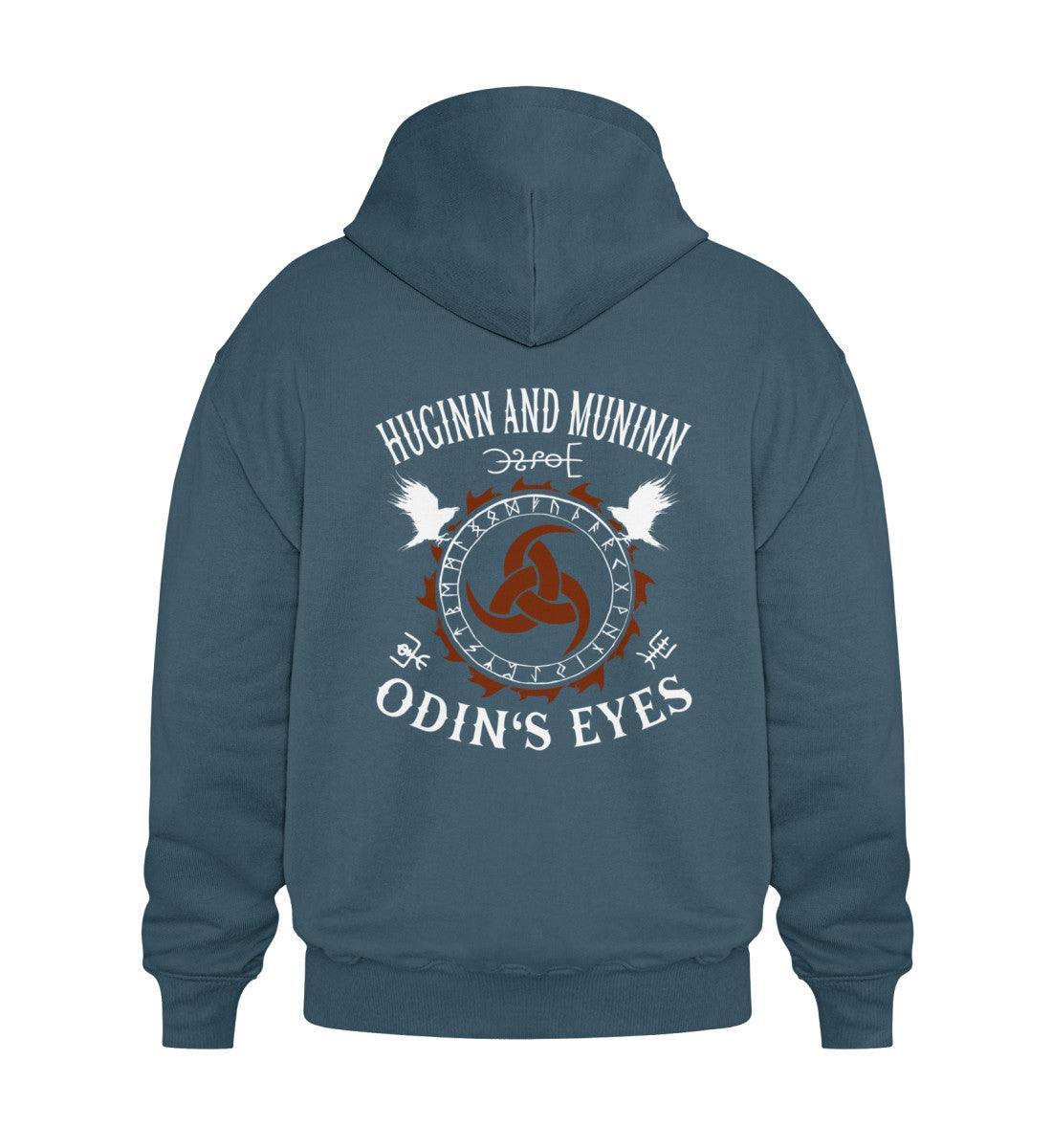 Wikinger- Heavy Vintage Hoodie "Huginn und Muninn - Odins Augen" - Nordic Viking Wear