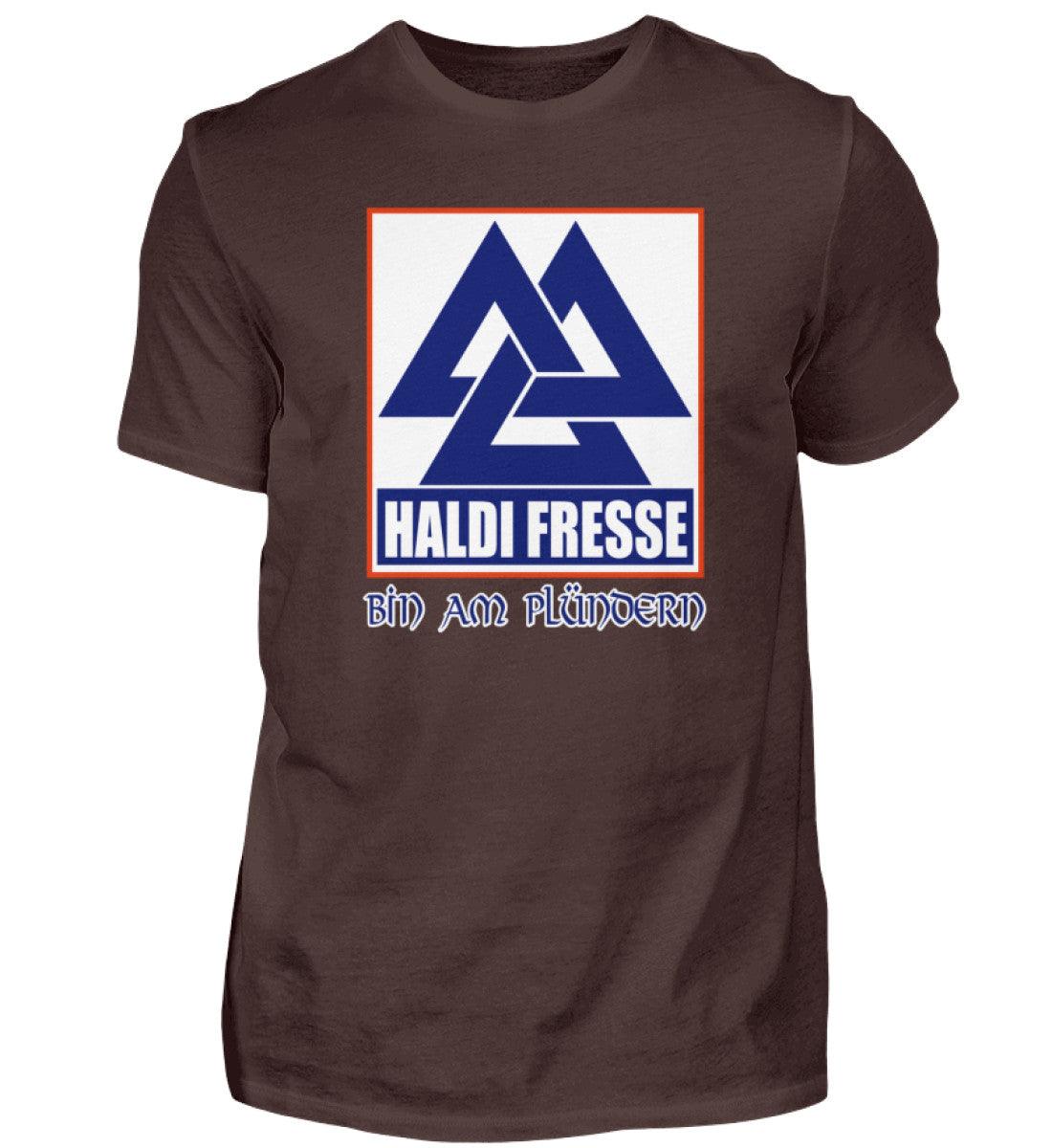 Haldi Fresse - Wikinger Shirt "Bin am Plündern" - Lustiges Viking Design - Nordic Viking Wear