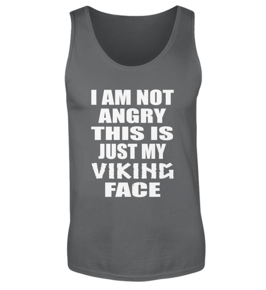 Wikinger Tanktop - 'Nicht wütend, nur mein Wikinger-Gesicht' - Lustiges Statement-Shirt - Nordic Viking Wear