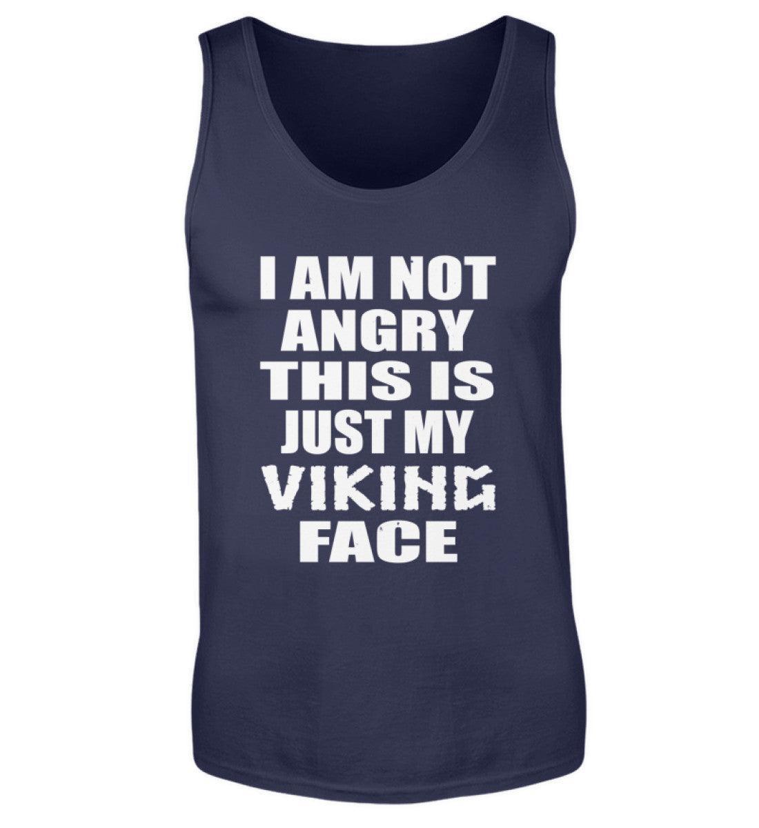 Wikinger Tanktop - 'Nicht wütend, nur mein Wikinger-Gesicht' - Lustiges Statement-Shirt - Nordic Viking Wear