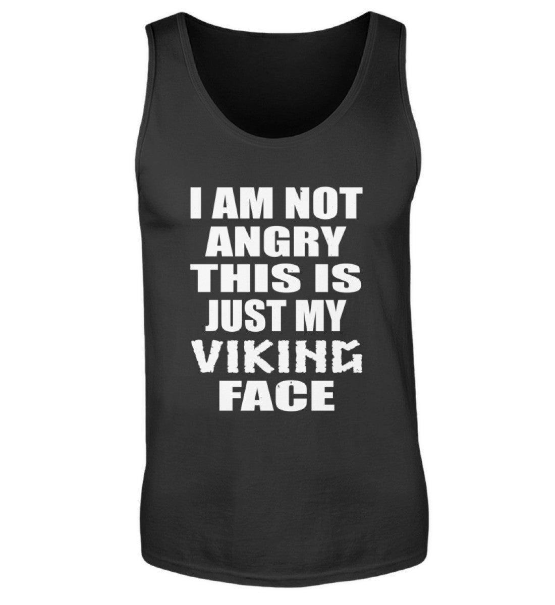 Wikinger Tanktop - 'Nicht wütend, nur mein Wikinger-Gesicht' - Lustiges Statement-Shirt - Nordic Viking Wear