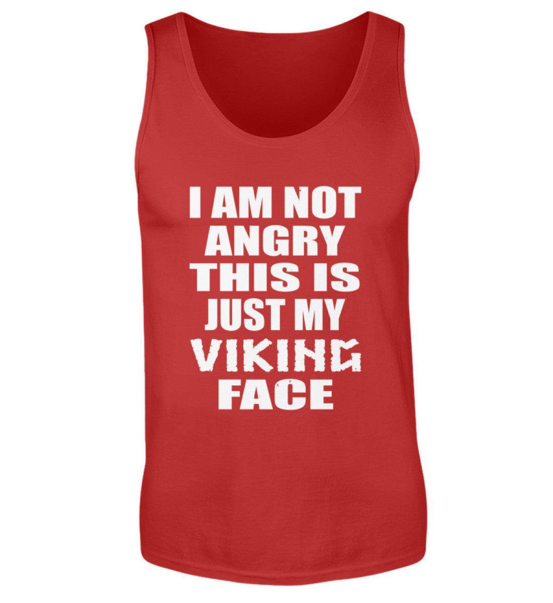 Wikinger Tanktop - 'Nicht wütend, nur mein Wikinger-Gesicht' - Lustiges Statement-Shirt - Nordic Viking Wear