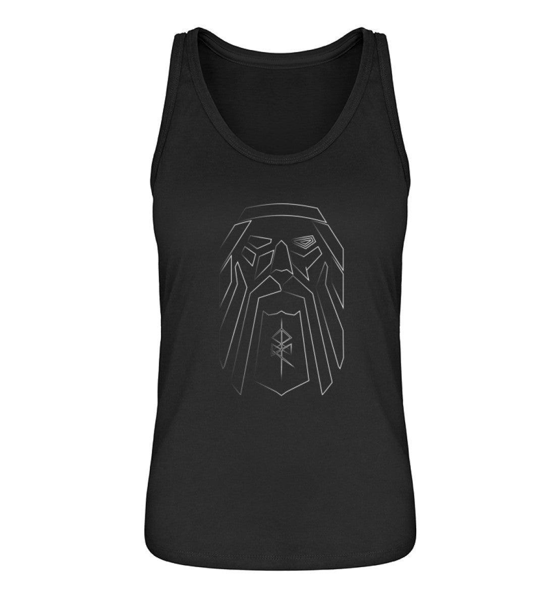 Schildmaiden Tanktop mit Odin-Darstellung und Binderune – Symbol der Weisheit und Stärke - Nordic Viking Wear
