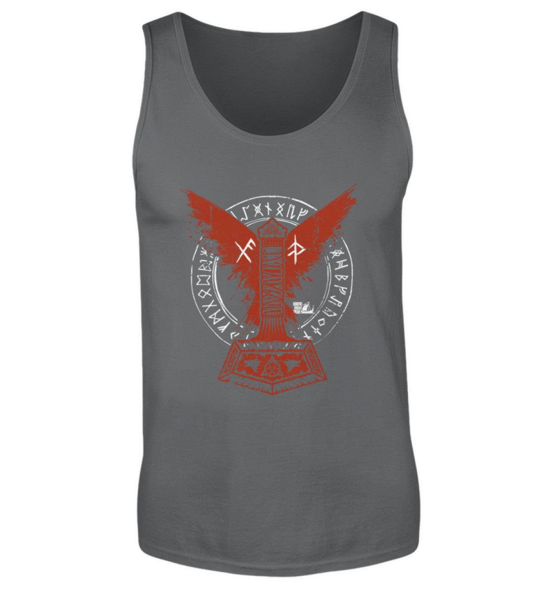 Wikinger Tanktop – Thors Hammer mit Blutadler und Binde-Runen - Nordic Viking Wear