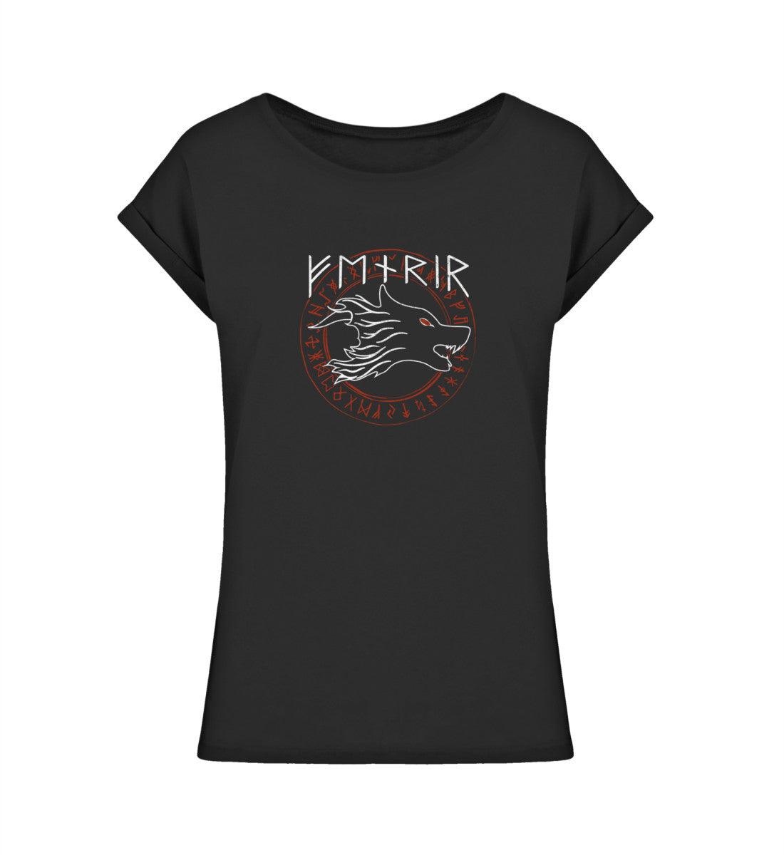 Schildmaiden Extendet Shirt – Fenrir Design mit Runenring - Nordic Viking Wear