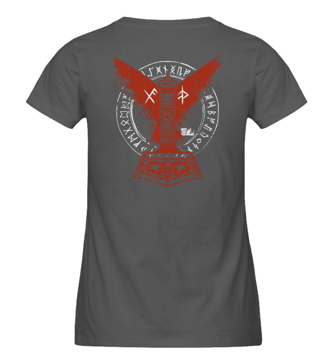 Schildmaiden Expresser Shirt – Thors Hammer mit Blutadler und Binde-Runen - Nordic Viking Wear