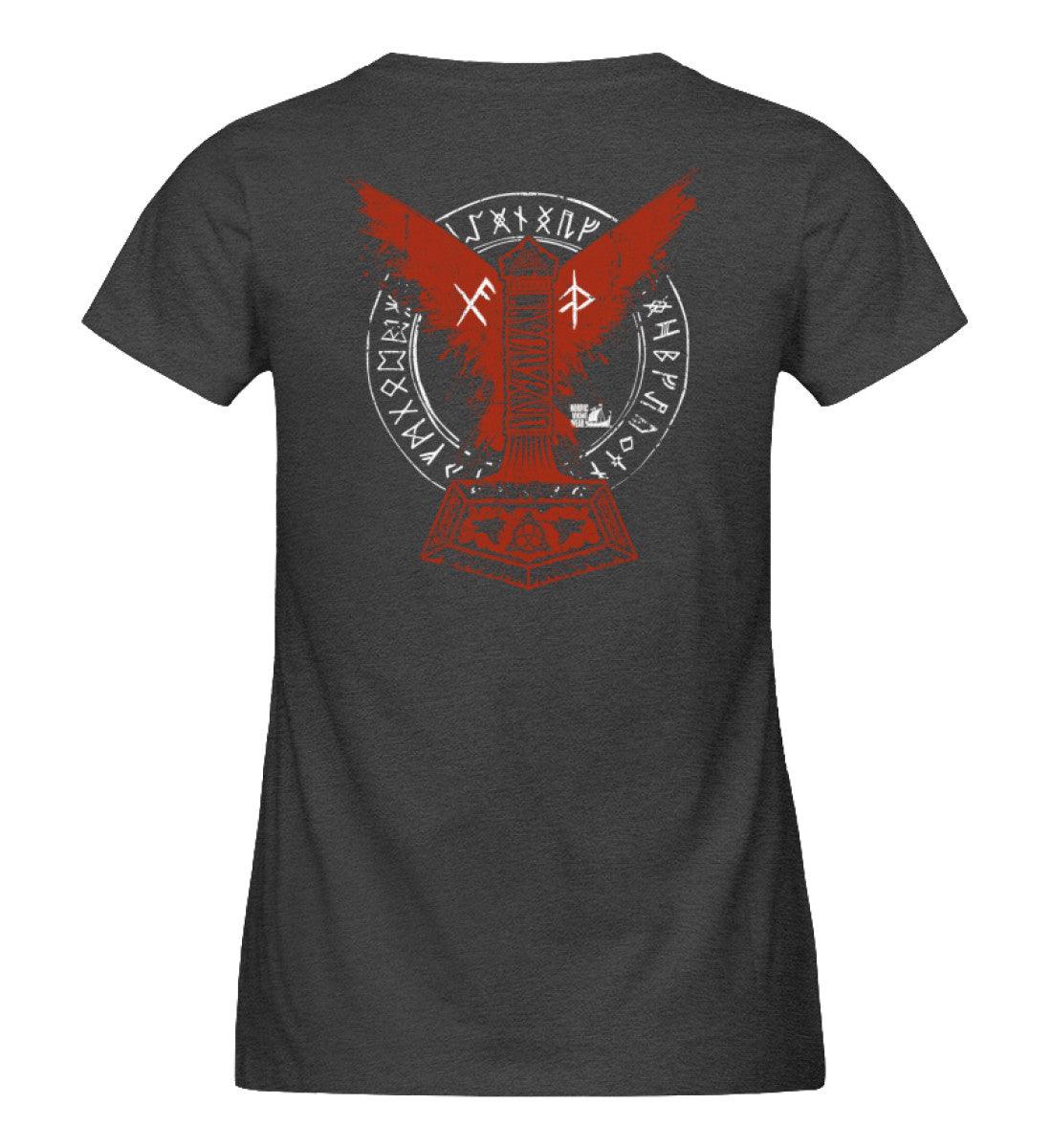 Schildmaiden Expresser Shirt – Thors Hammer mit Blutadler und Binde-Runen - Nordic Viking Wear