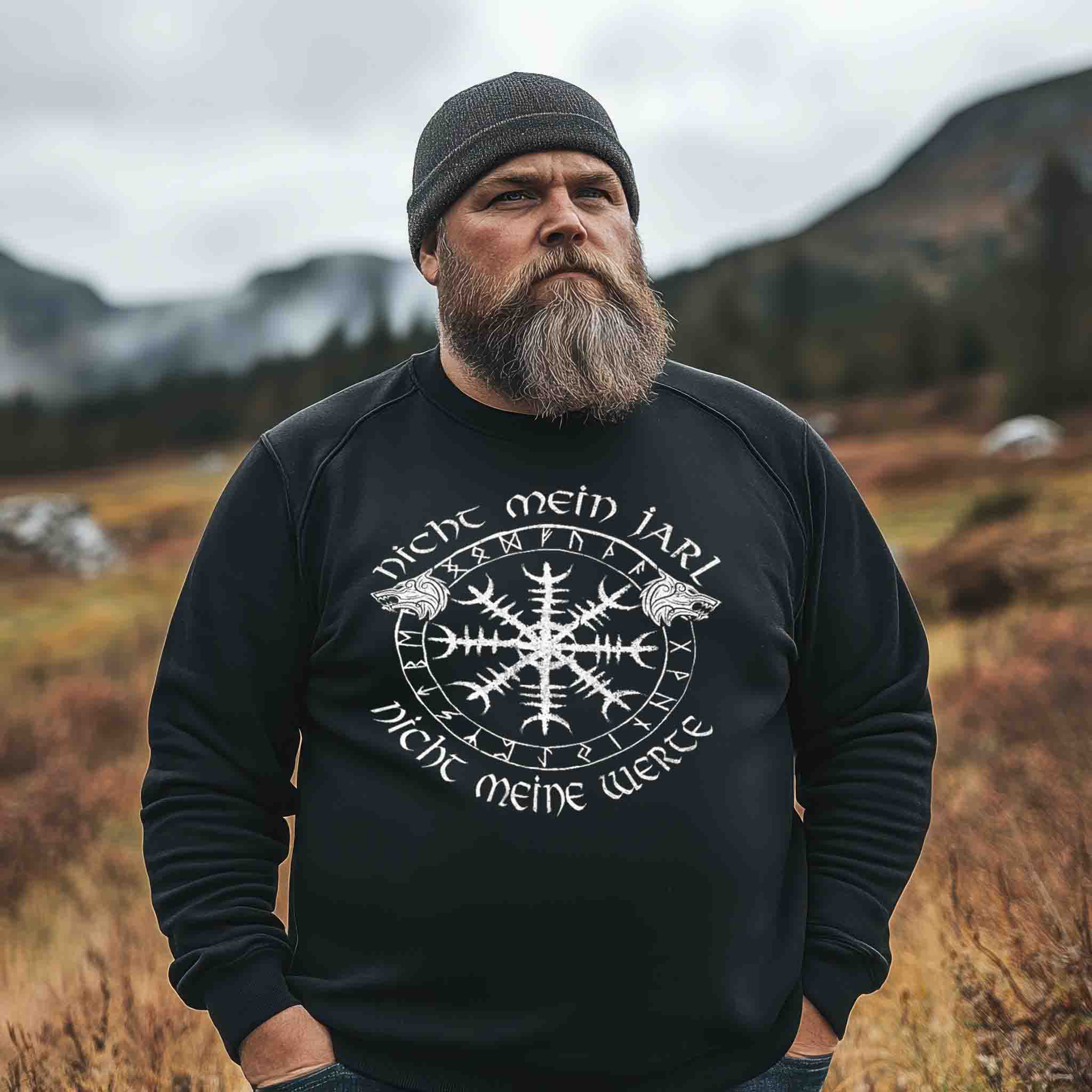 Wikinger Sweatshirt Nicht Mein Jarl Nicht Meine Werte