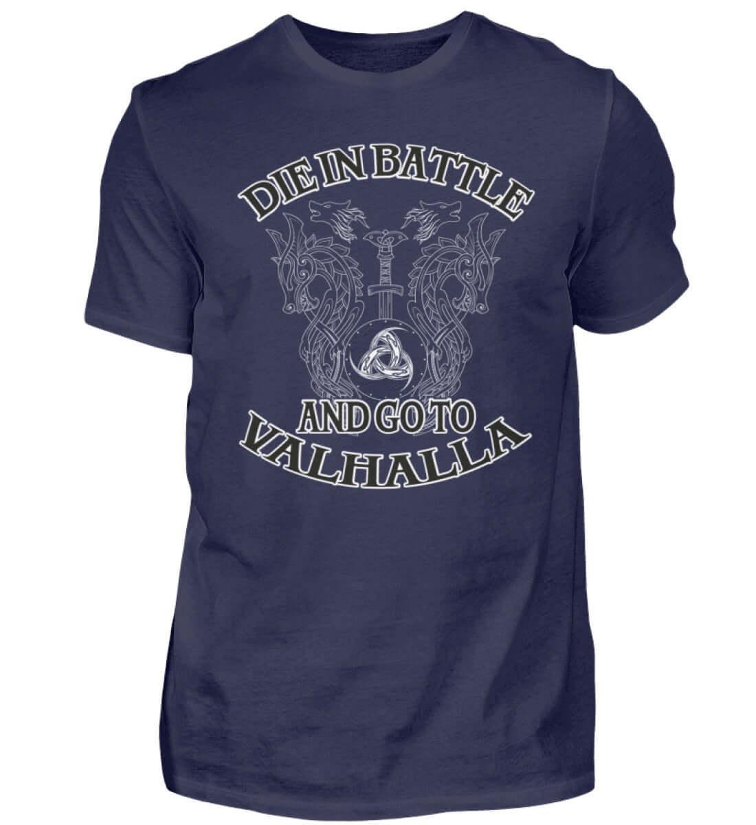 Die In Battle And Go To Valhalla Mit Odins Gjallarhorn - Herren Premiumshirt - Nordic Viking Wear