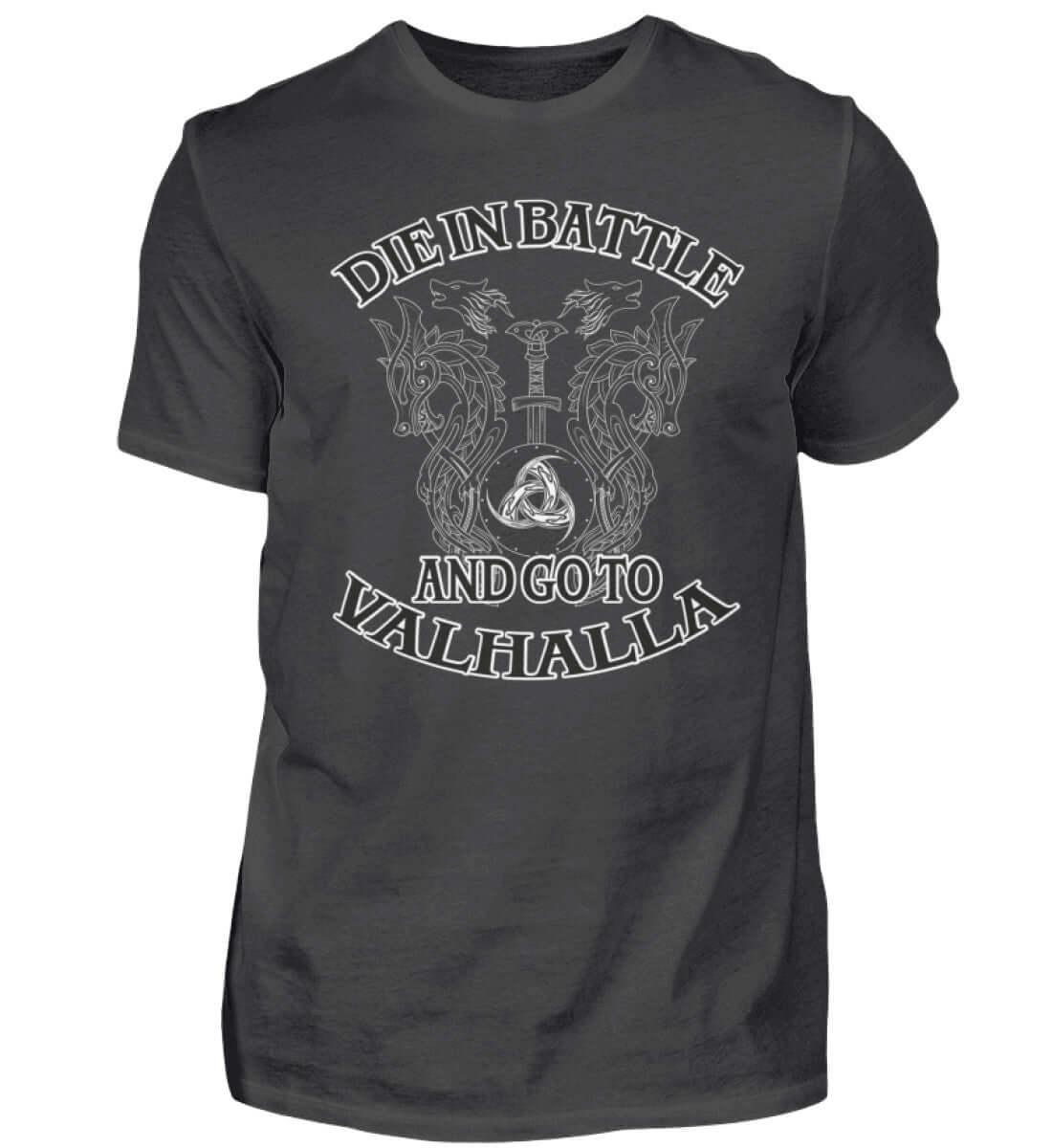 Die In Battle And Go To Valhalla Mit Odins Gjallarhorn - Herren Premiumshirt - Nordic Viking Wear