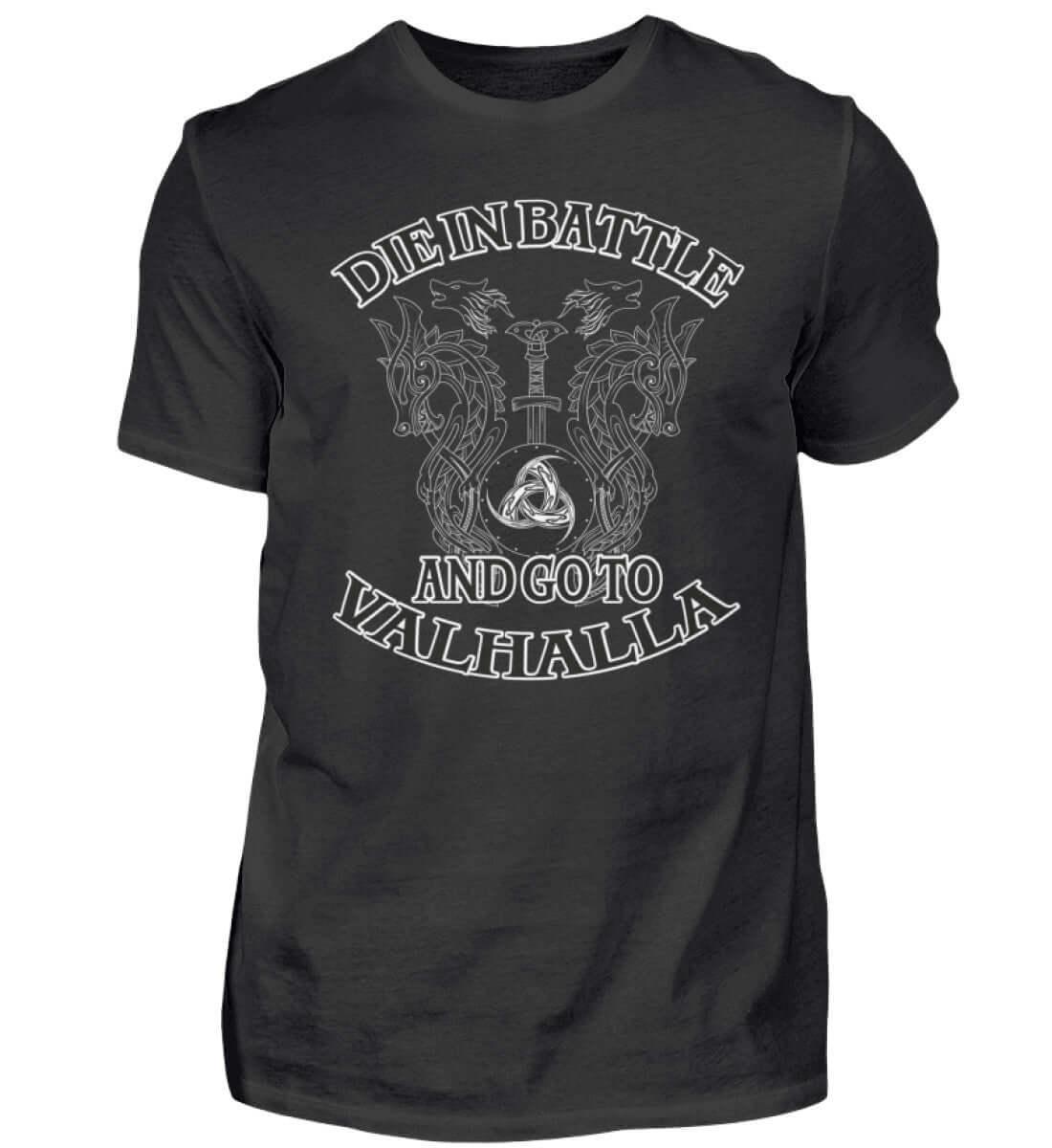 Die In Battle And Go To Valhalla Mit Odins Gjallarhorn - Herren Premiumshirt - Nordic Viking Wear