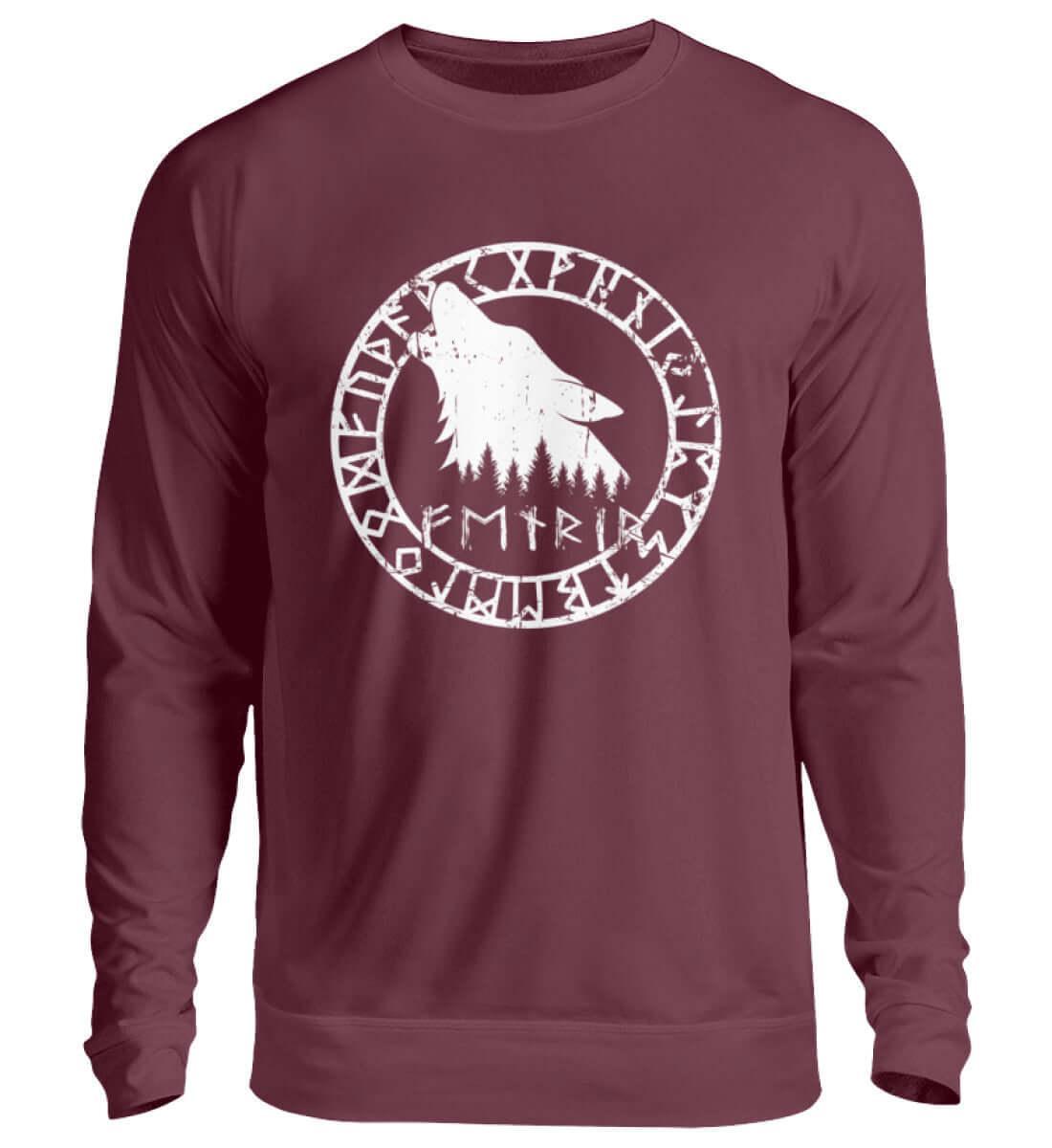 "Fenrir Runenkreis" Wikinger-Sweatshirt – Verkörpere die Macht des legendären Wolfs - Nordic Viking Wear
