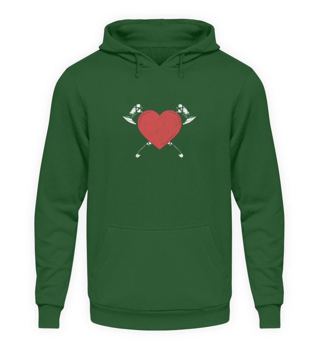 Schildmaiden Hoodie – Herz & Wikinger-Design - Nordic Viking Wear