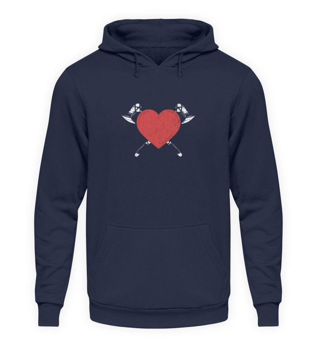 Schildmaiden Hoodie – Herz & Wikinger-Design - Nordic Viking Wear