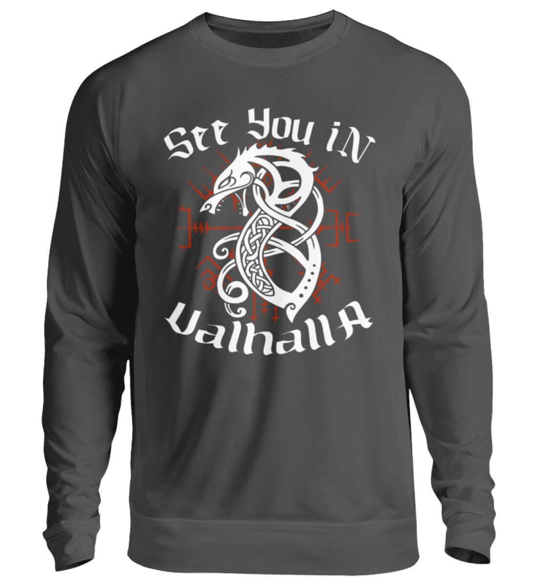 "Fenrir’s Oath" Wikinger-Sweatshirt – "See You in Valhalla" - Nordic Viking Wear