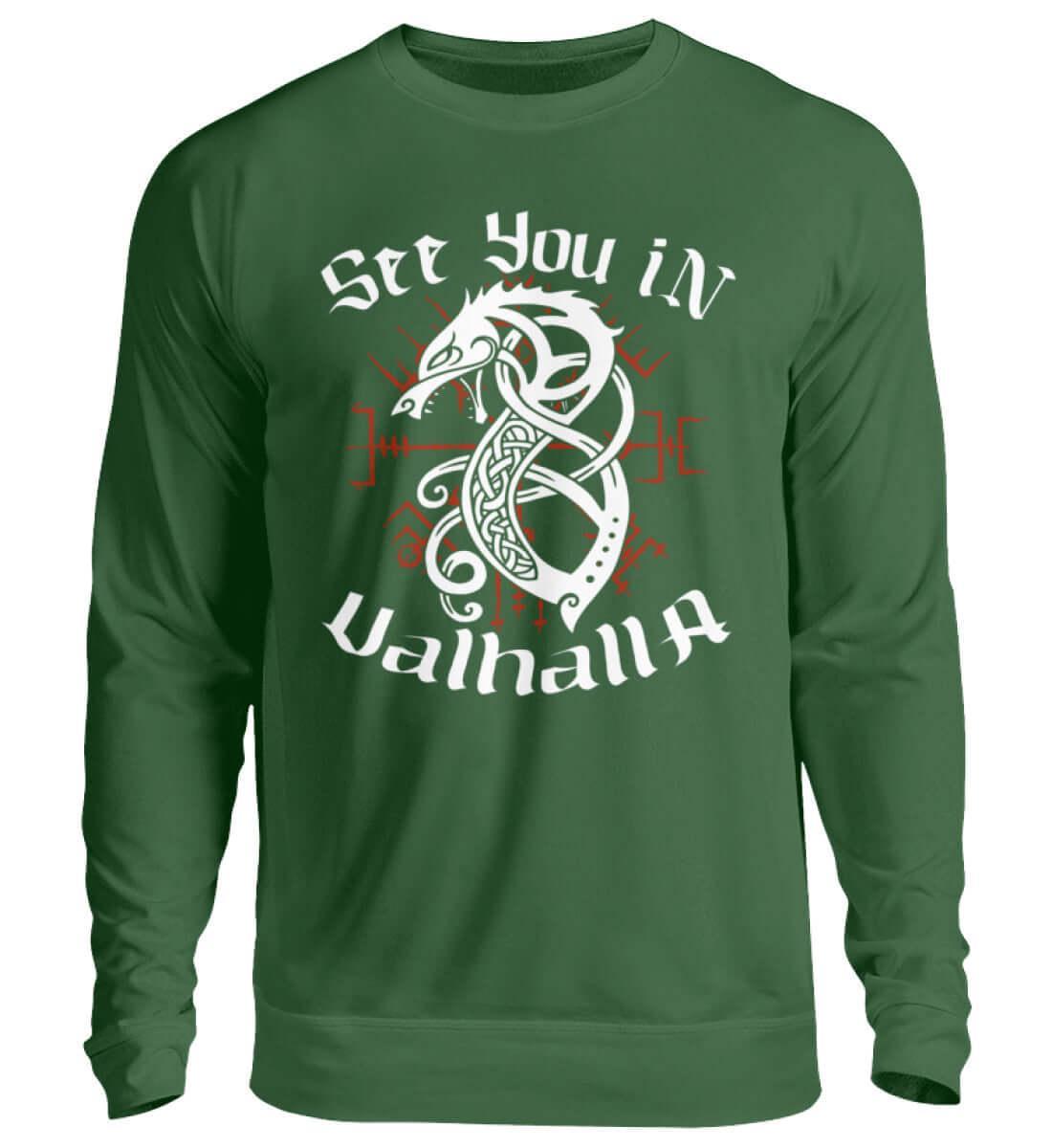 "Fenrir’s Oath" Wikinger-Sweatshirt – "See You in Valhalla" - Nordic Viking Wear