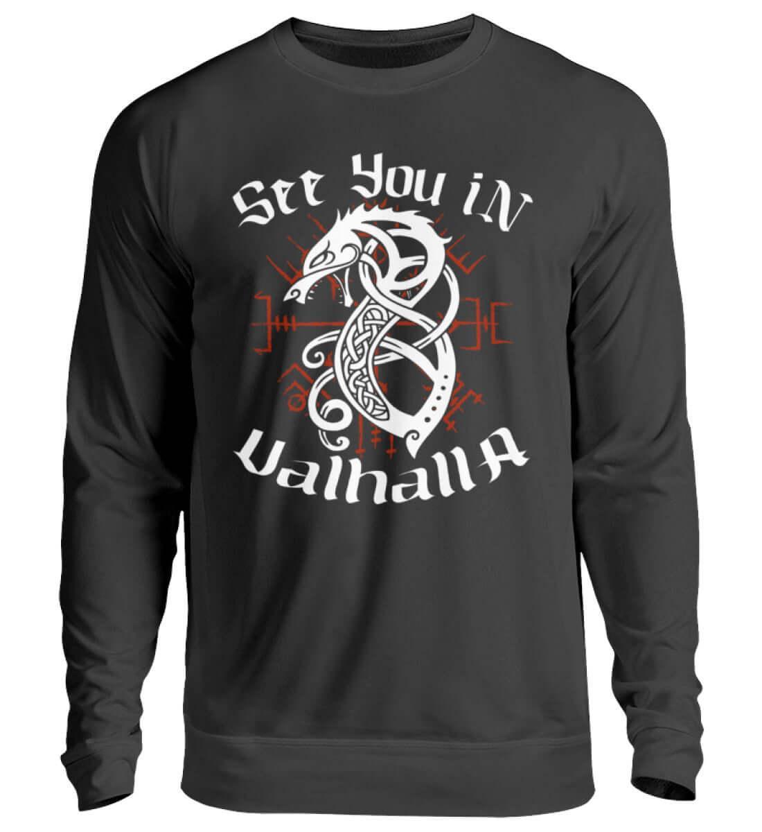 "Fenrir’s Oath" Wikinger-Sweatshirt – "See You in Valhalla" - Nordic Viking Wear