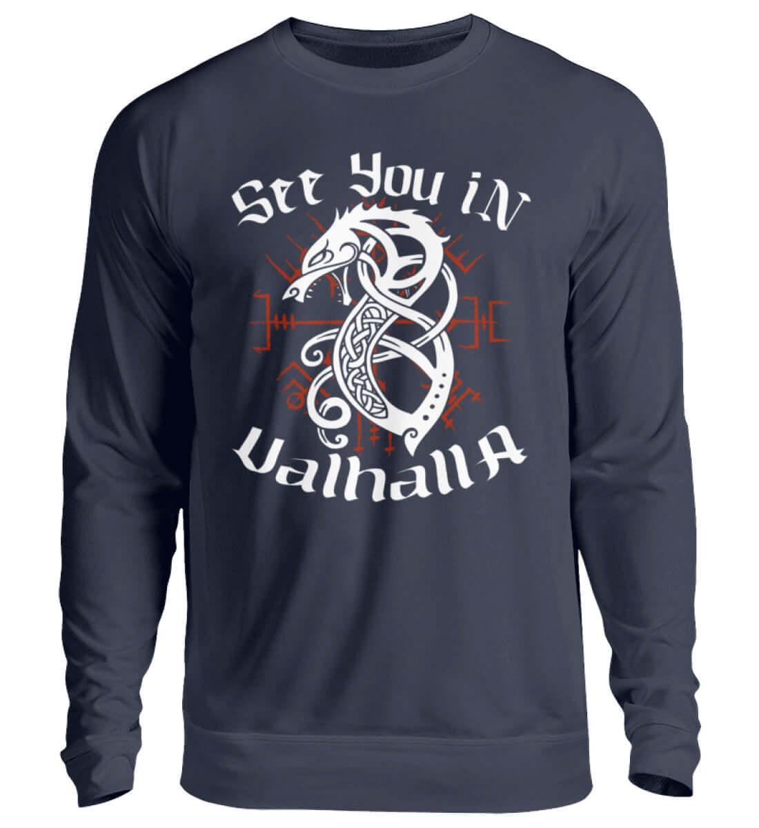 "Fenrir’s Oath" Wikinger-Sweatshirt – "See You in Valhalla" - Nordic Viking Wear