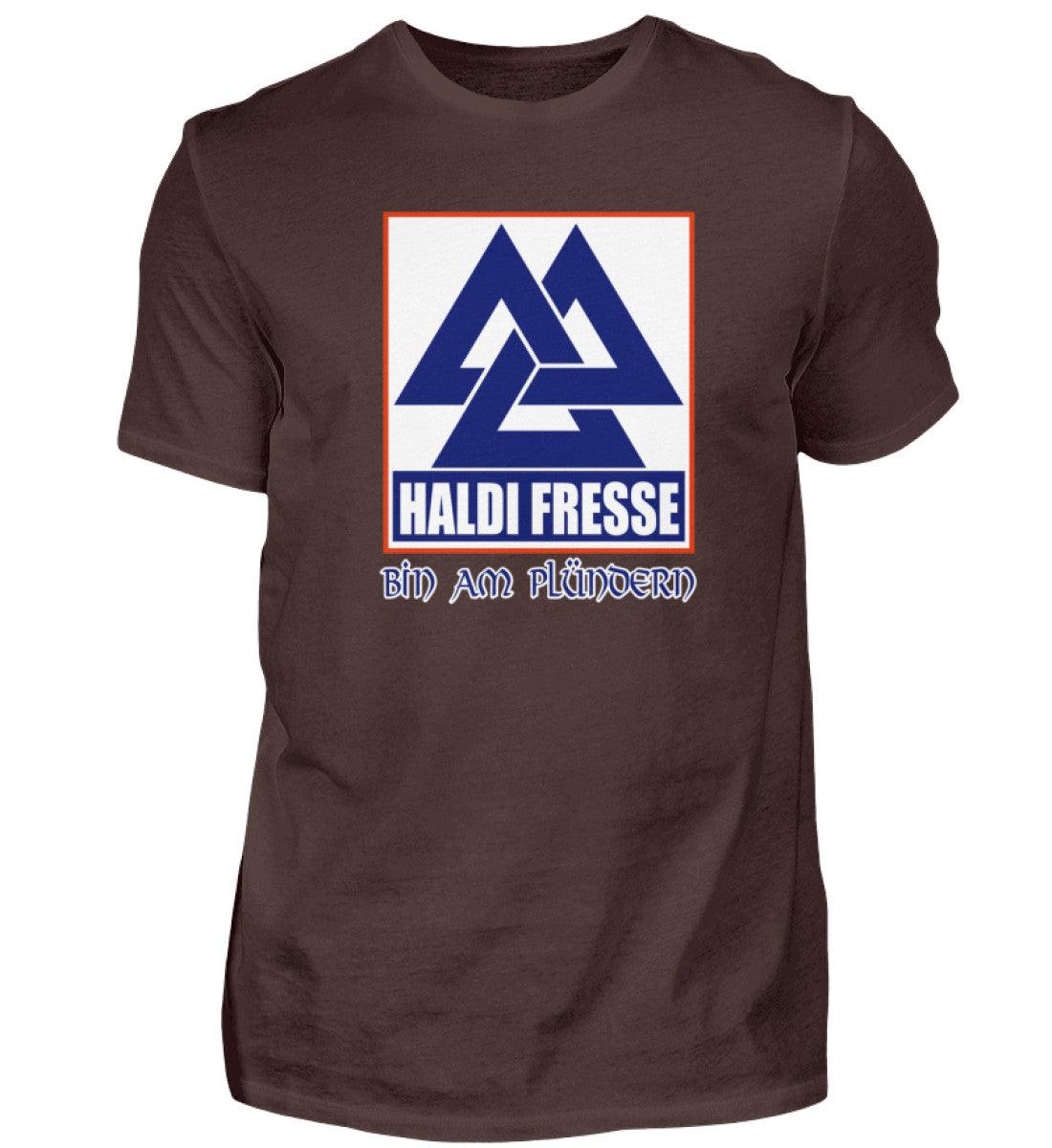 Haldi Fresse - Wikinger Premiumshirt "Bin am Plündern" - Lustiges Viking Design - Nordic Viking Wear