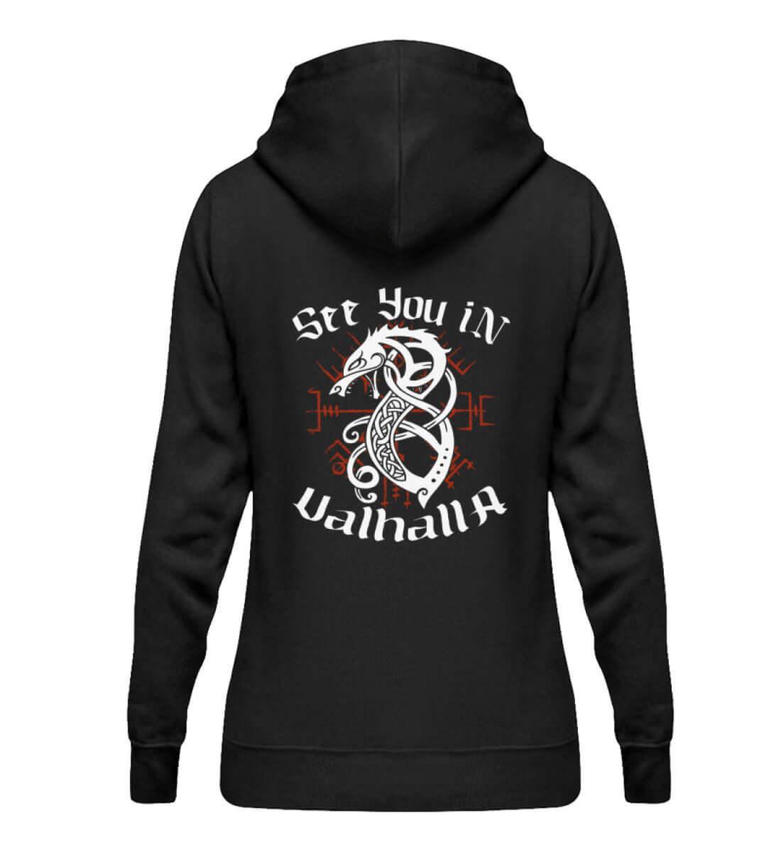 "Fenrir’s Oath" Schildmaiden-Hoodie – "See You in Valhalla" - Nordic Viking Wear