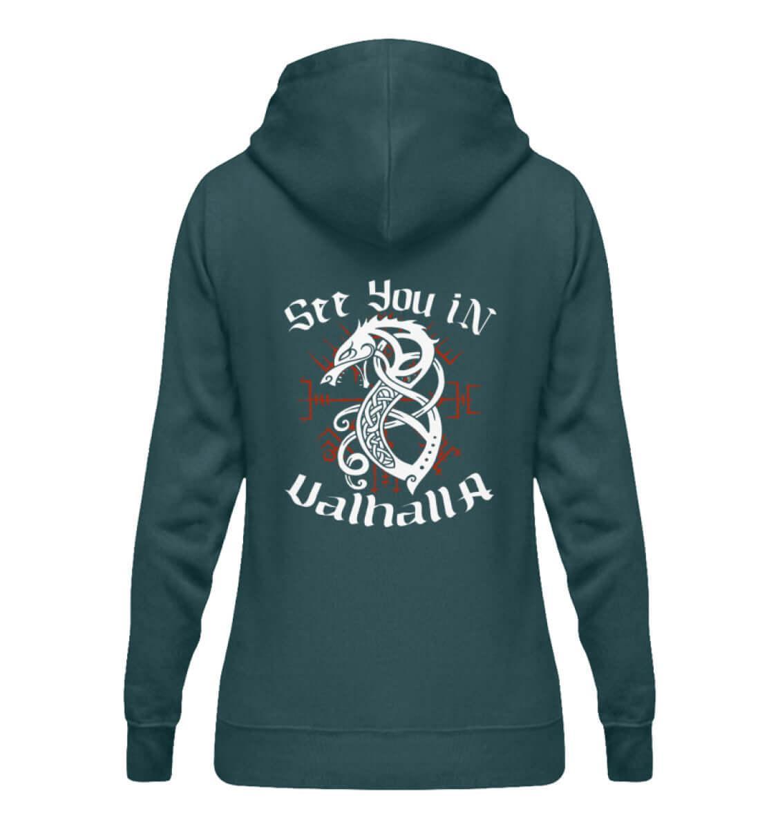 "Fenrir’s Oath" Schildmaiden-Hoodie – "See You in Valhalla" - Nordic Viking Wear