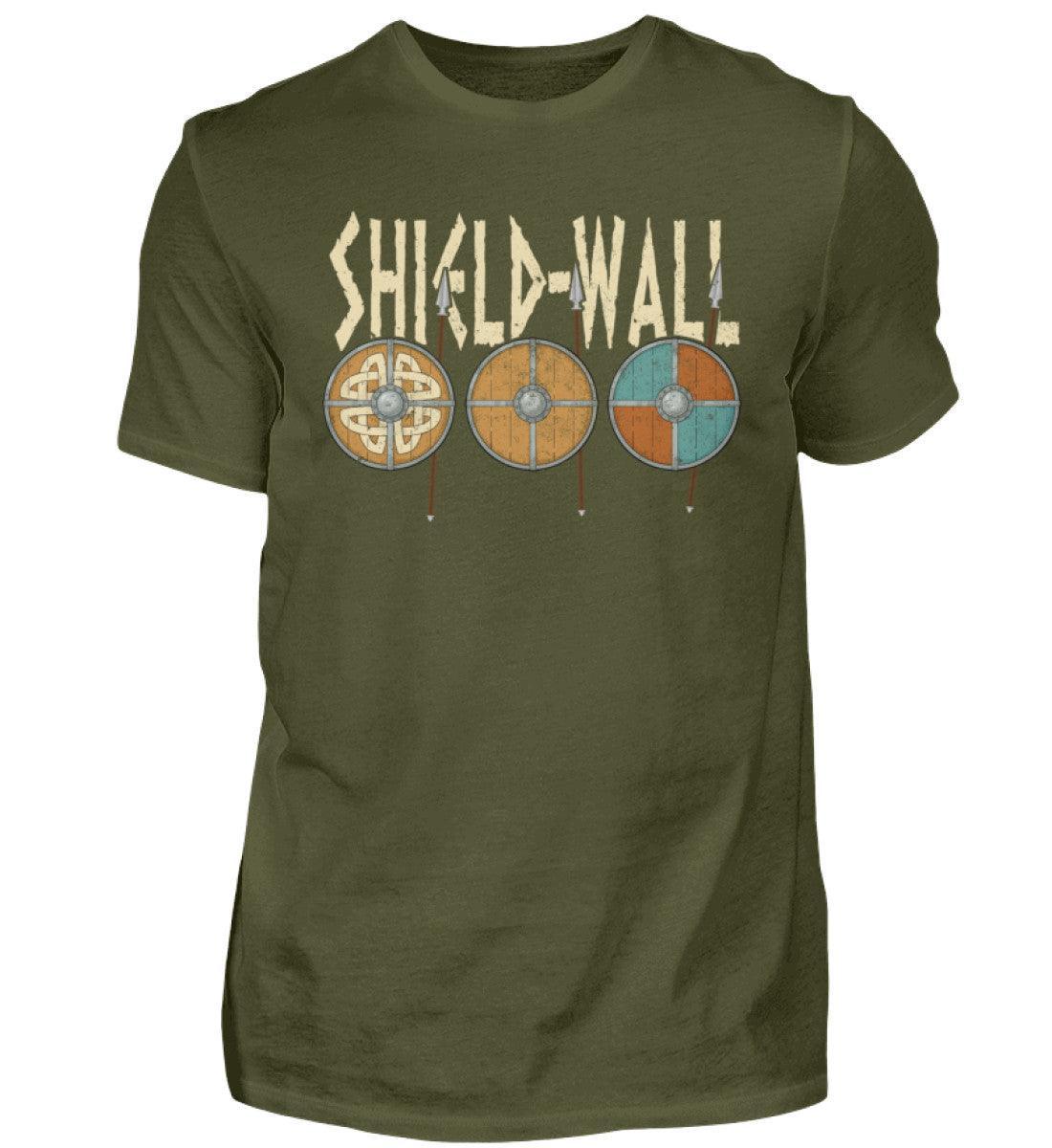 Wikinger Shield-Wall T-Shirt - Krieger Verteidigungslinie - Nordische Schlacht Bekleidung - Nordic Viking Wear