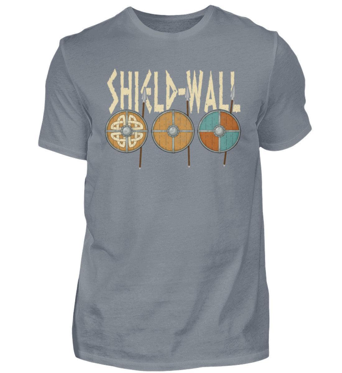 Wikinger Shield-Wall T-Shirt - Krieger Verteidigungslinie - Nordische Schlacht Bekleidung - Nordic Viking Wear
