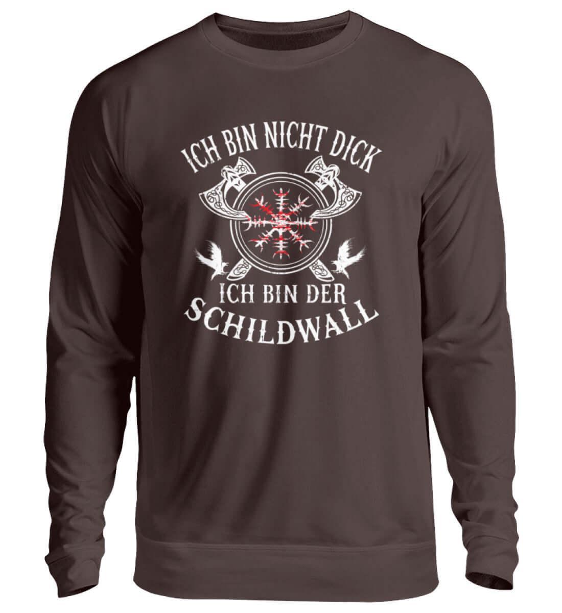 Wikinger Sweatshirt 'Ich bin der Schildwall' – Stolz und Schutz mit dem Helm of Awe - Nordic Viking Wear