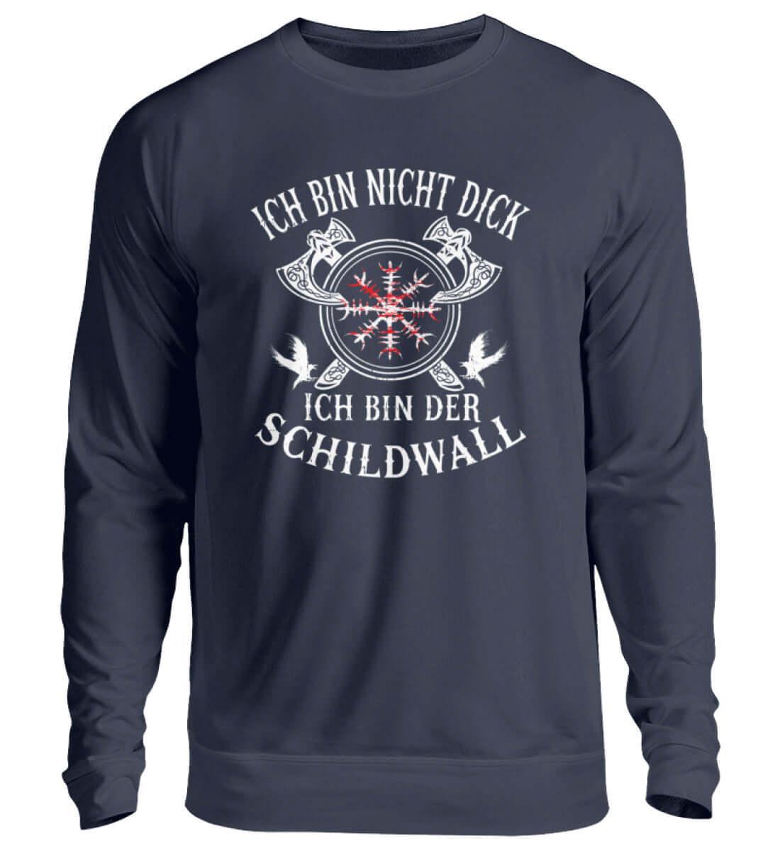 Wikinger Sweatshirt 'Ich bin der Schildwall' – Stolz und Schutz mit dem Helm of Awe - Nordic Viking Wear