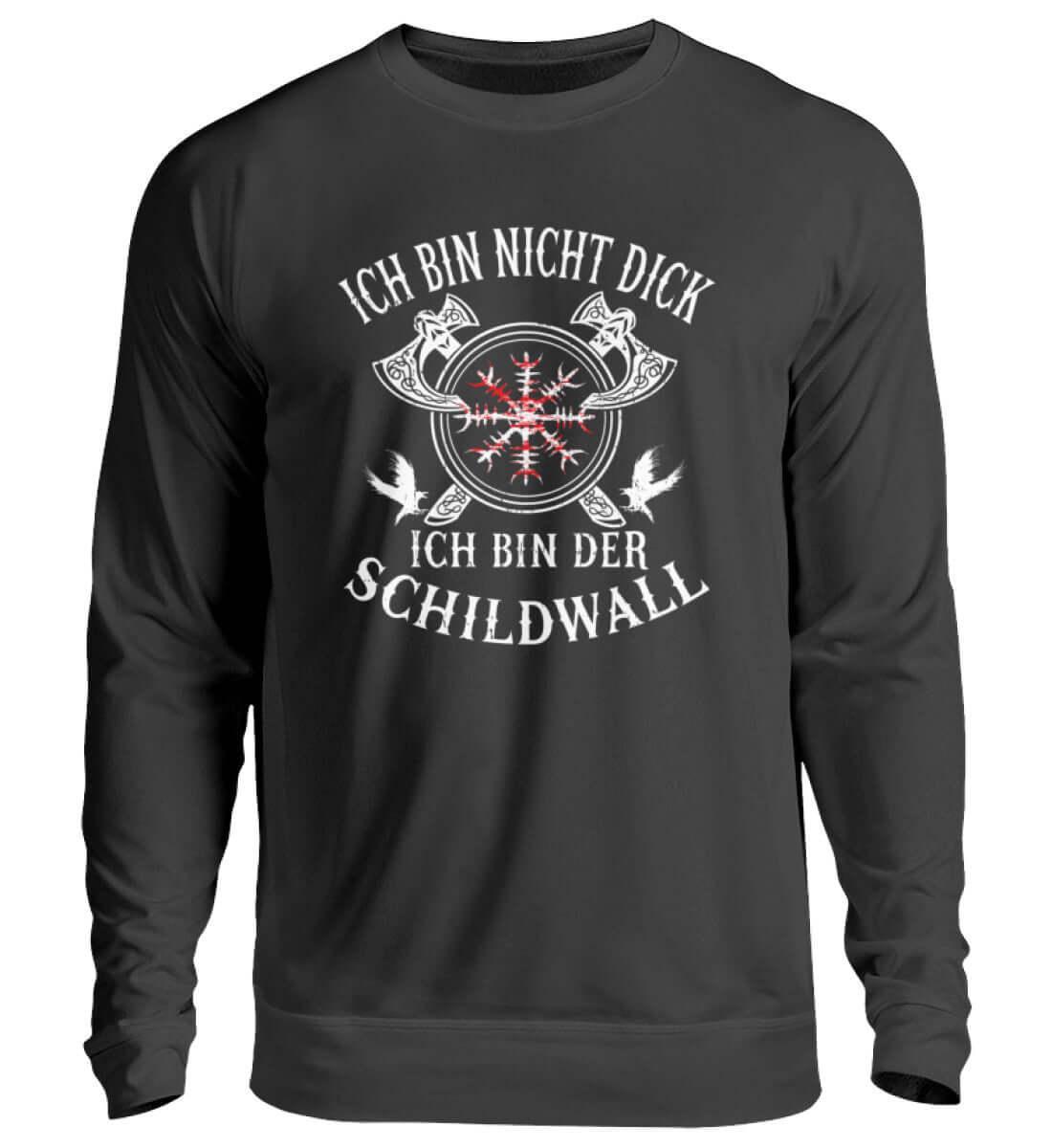 Wikinger Sweatshirt 'Ich bin der Schildwall' – Stolz und Schutz mit dem Helm of Awe - Nordic Viking Wear