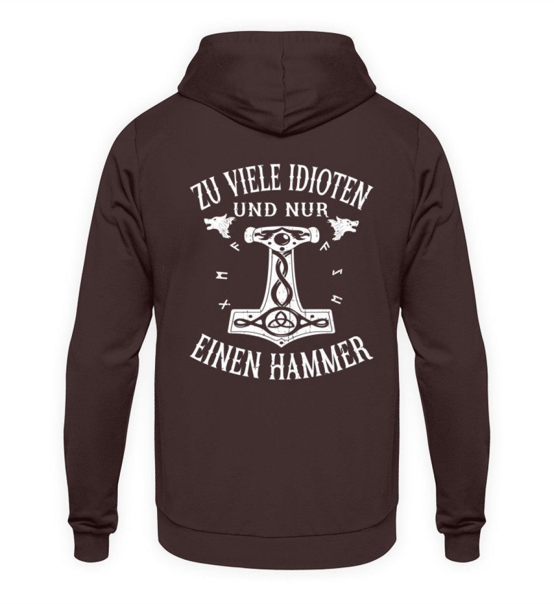 Wikinger Hoodie "Hammer der Weisheit" Backprint - Nordic Viking Wear