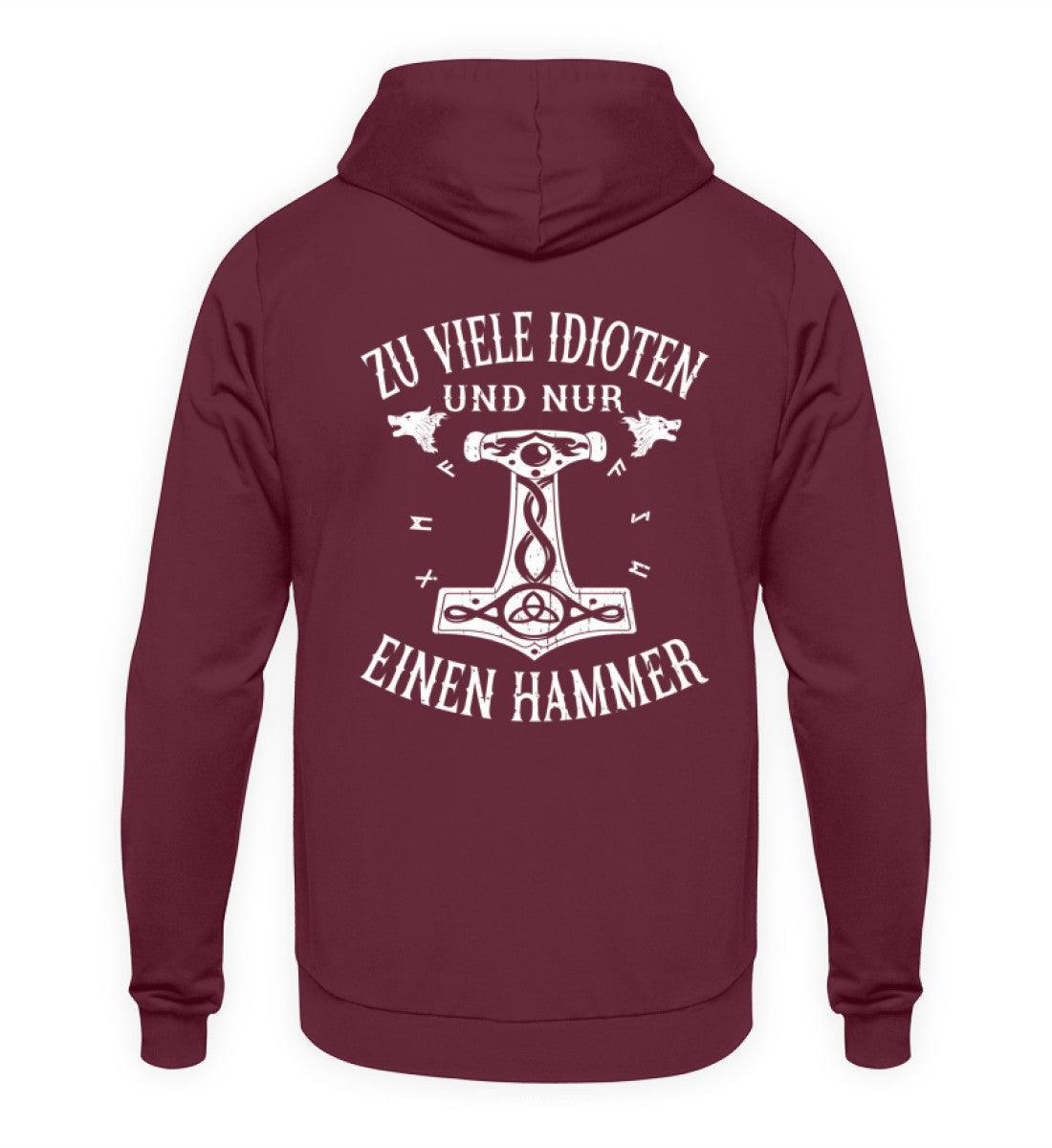 Wikinger Hoodie "Hammer der Weisheit" Backprint - Nordic Viking Wear
