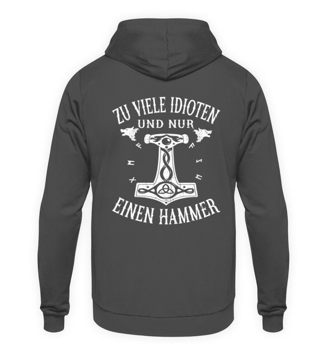 Wikinger Hoodie "Hammer der Weisheit" Backprint - Nordic Viking Wear