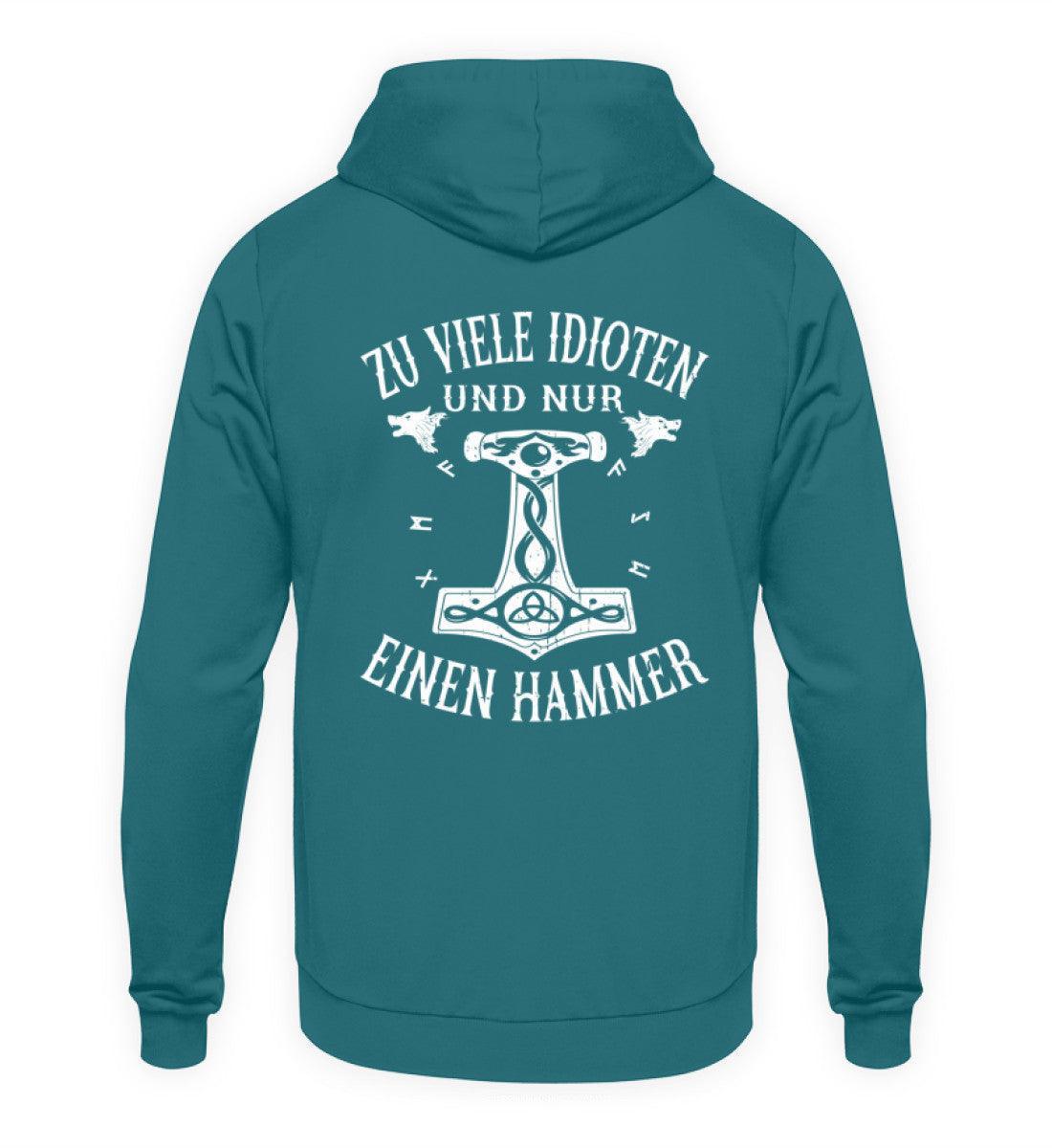 Wikinger Hoodie "Hammer der Weisheit" Backprint - Nordic Viking Wear