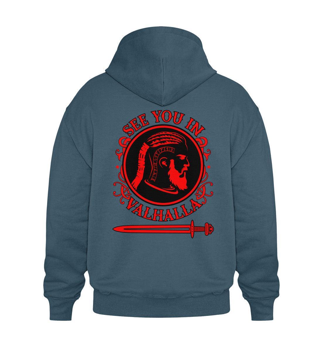 Wikinger Heavy Vintage Hoodie See You In Valhalla - Nordic Viking Wear