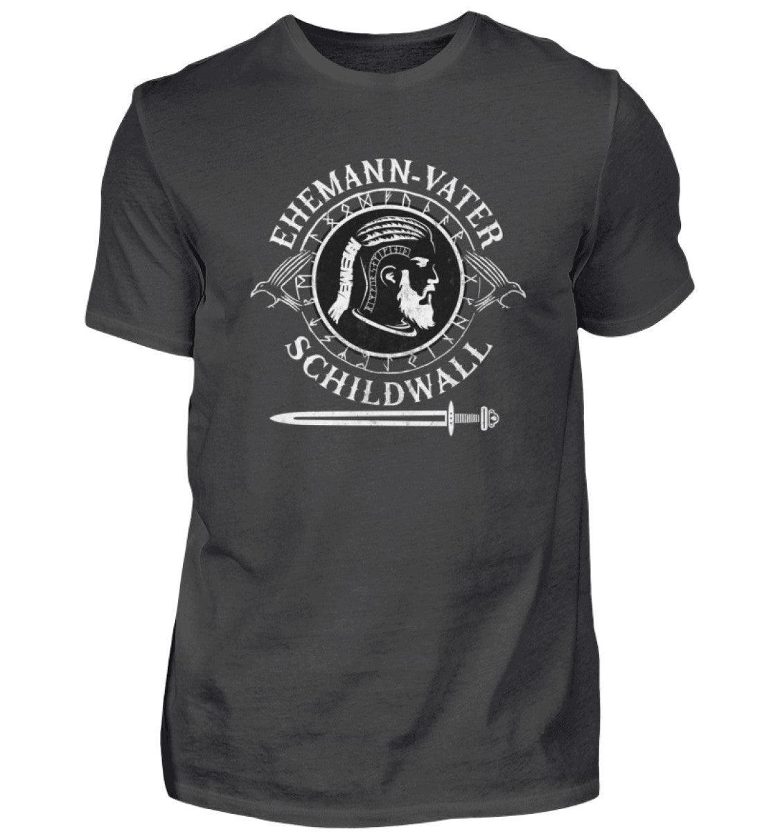 Wikinger Premiumshirt - "Ehemann-Vater Schildwall" - Nordic Viking Wear
