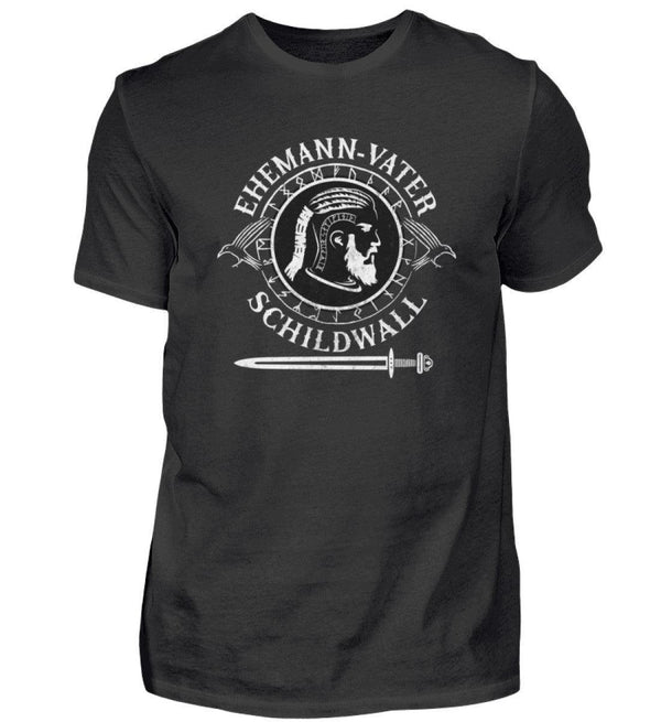 Wikinger Premiumshirt - "Ehemann-Vater Schildwall" - Nordic Viking Wear