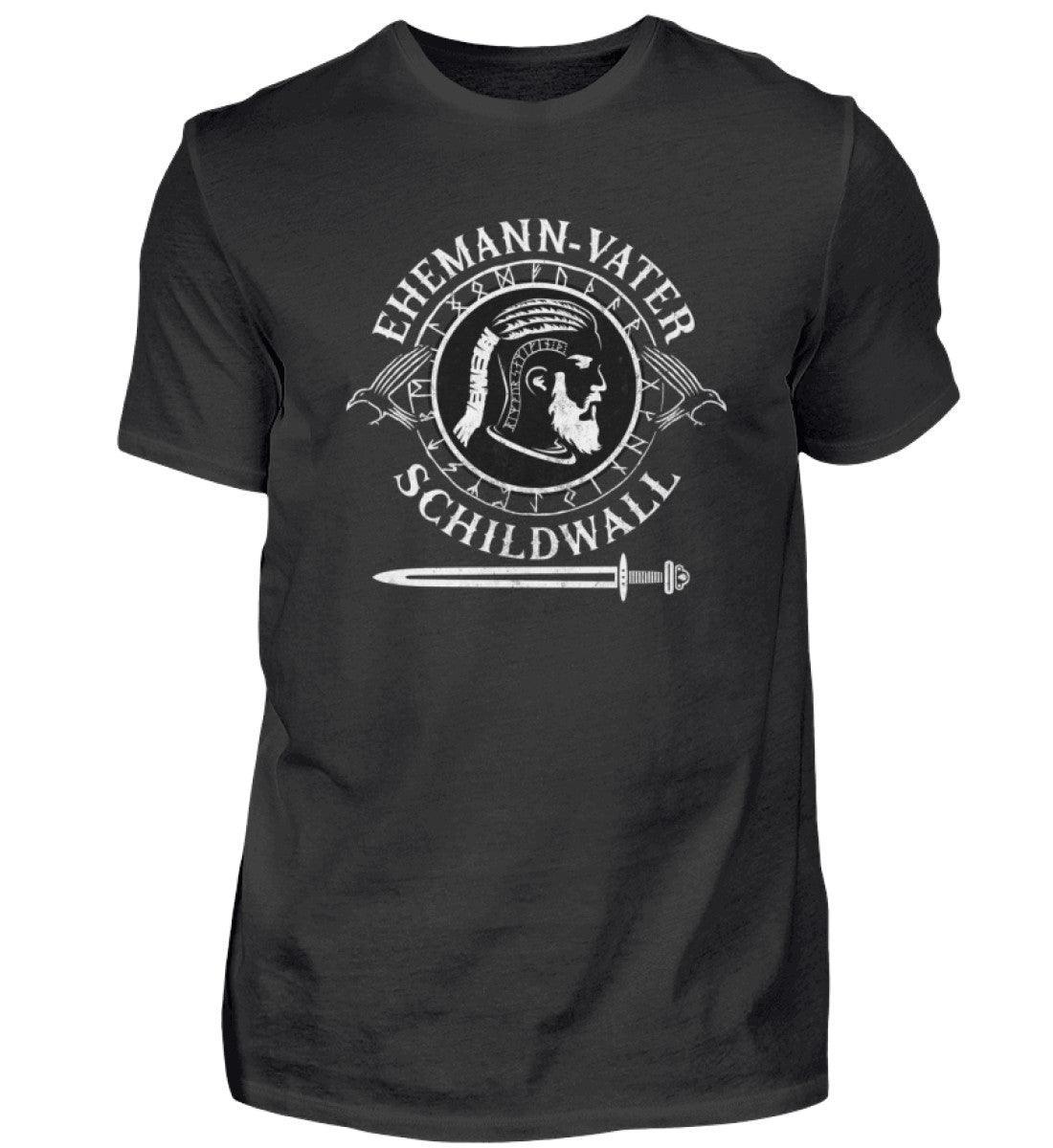 Wikinger Premiumshirt - "Ehemann-Vater Schildwall" - Nordic Viking Wear